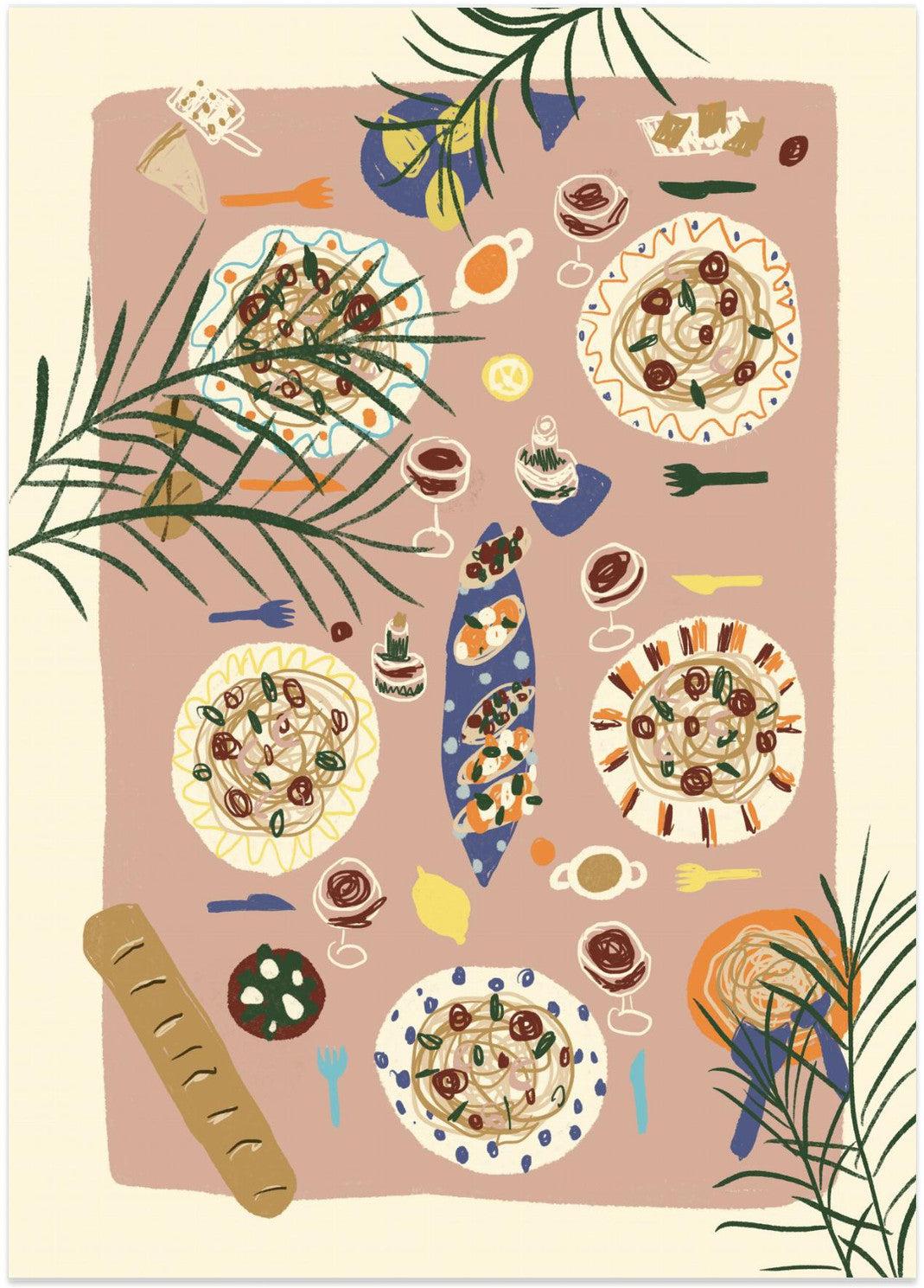 wall-art-print-canvas-poster-framed-Festive Table , By Studio Dolci-1