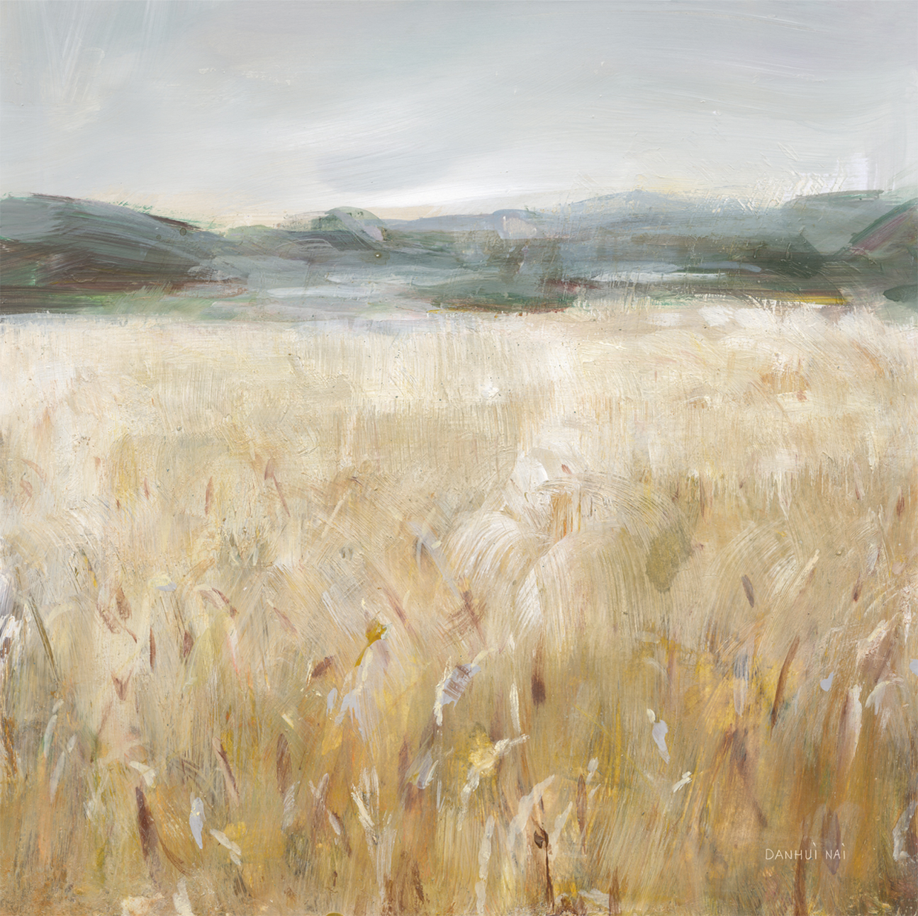 wall-art-print-canvas-poster-framed-Field of Gold, Style B , By Danhui Nai-1