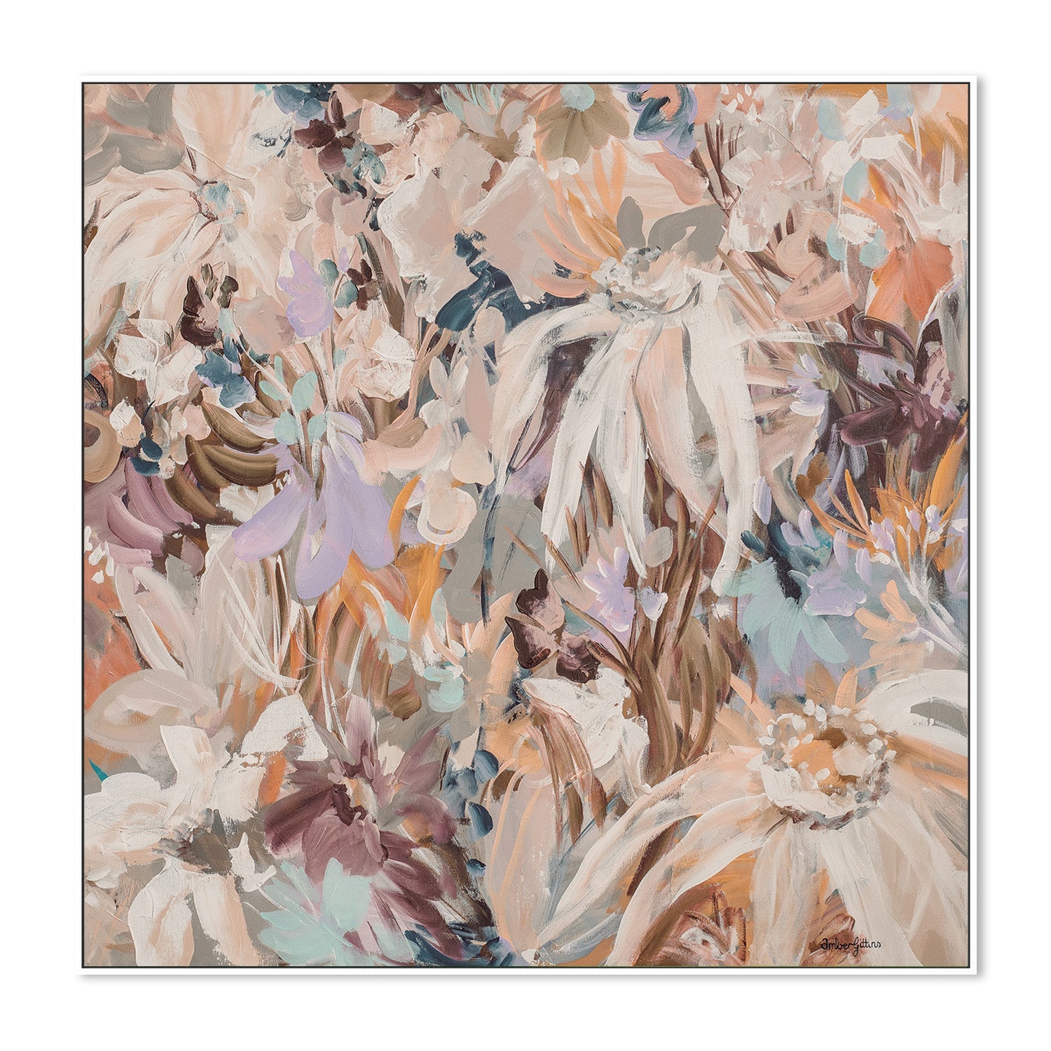 wall-art-print-canvas-poster-framed-Fields of Wildflowers, Mocha Mousse , By Amber Gittins-5