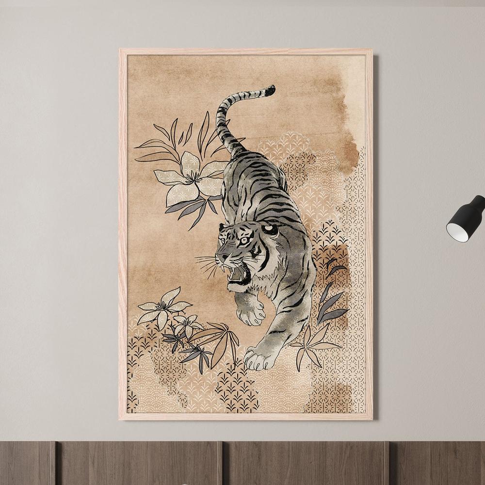 wall-art-print-canvas-poster-framed-Fierce Sumi Tiger-7