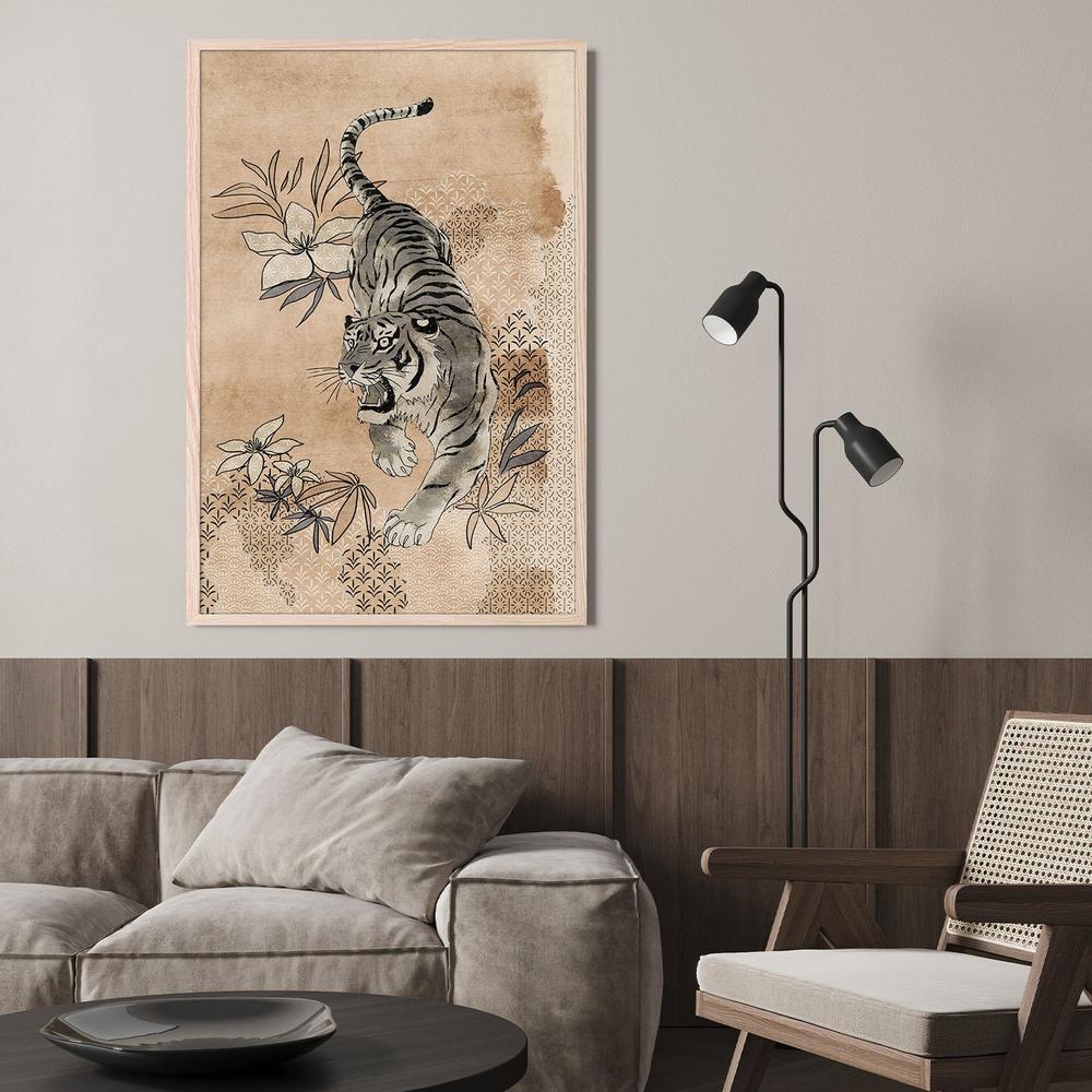wall-art-print-canvas-poster-framed-Fierce Sumi Tiger-8