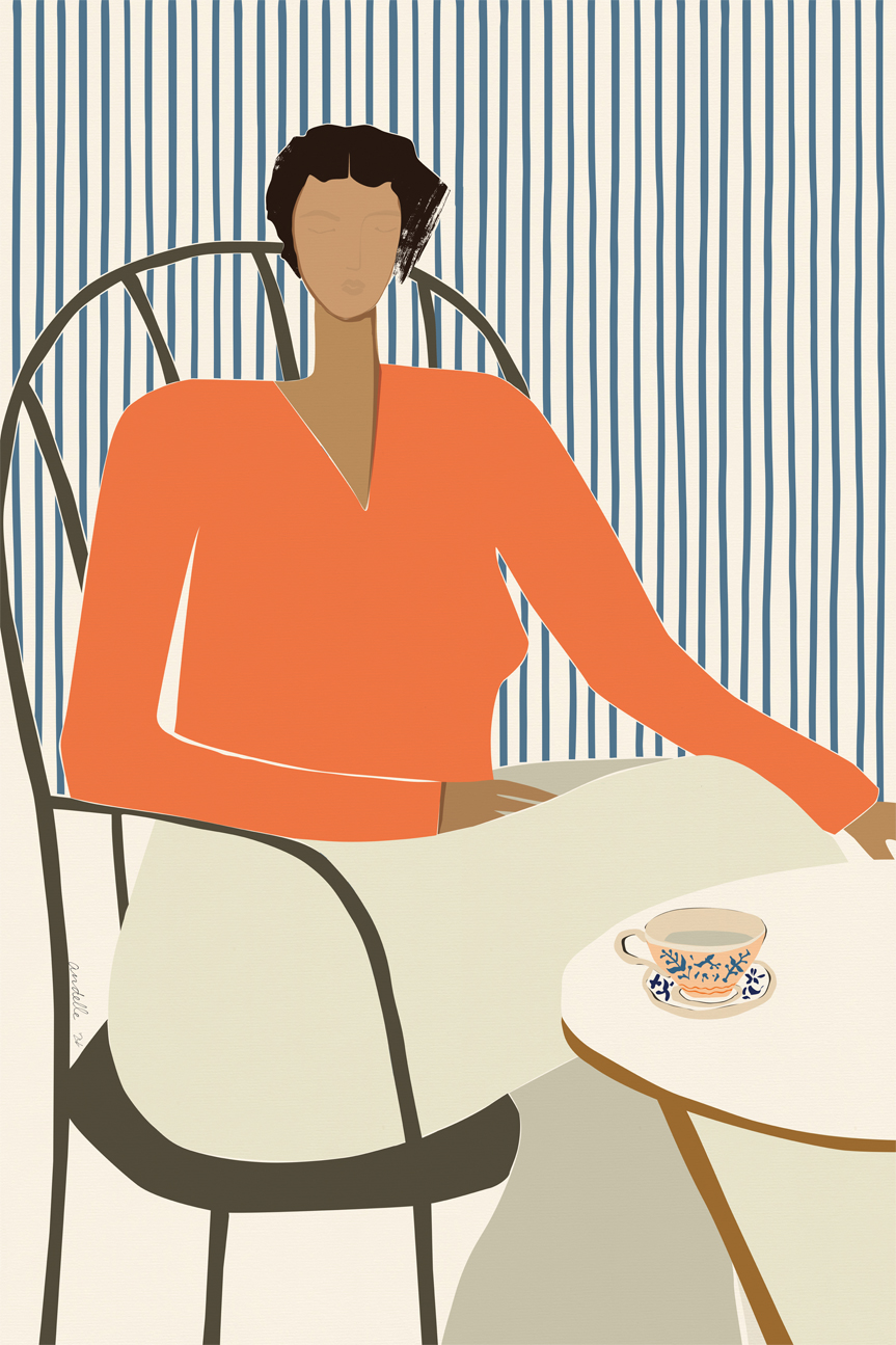 wall-art-print-canvas-poster-framed-Five O'clock Tea , By Andelle Art-1