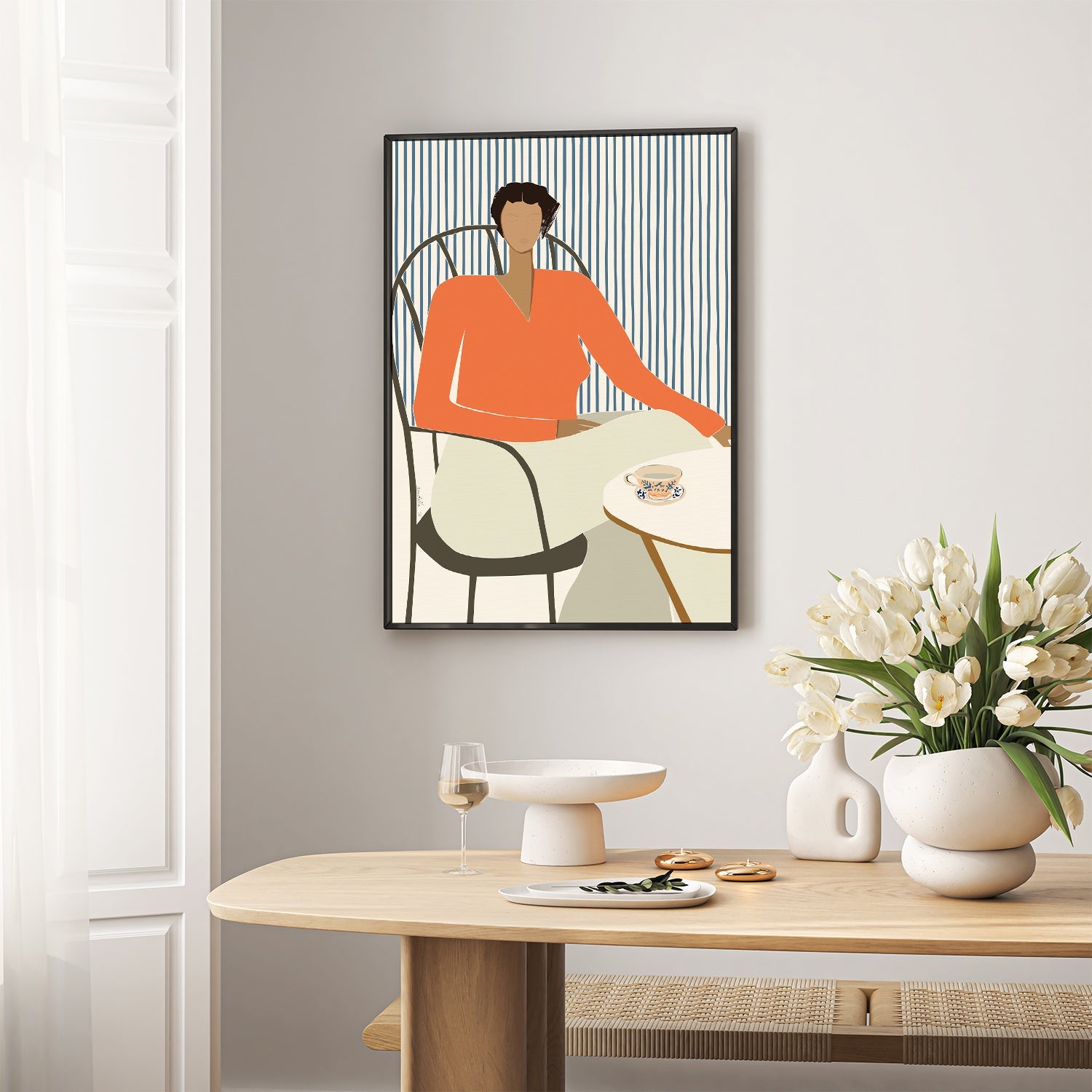 wall-art-print-canvas-poster-framed-Five O'clock Tea , By Andelle Art-2