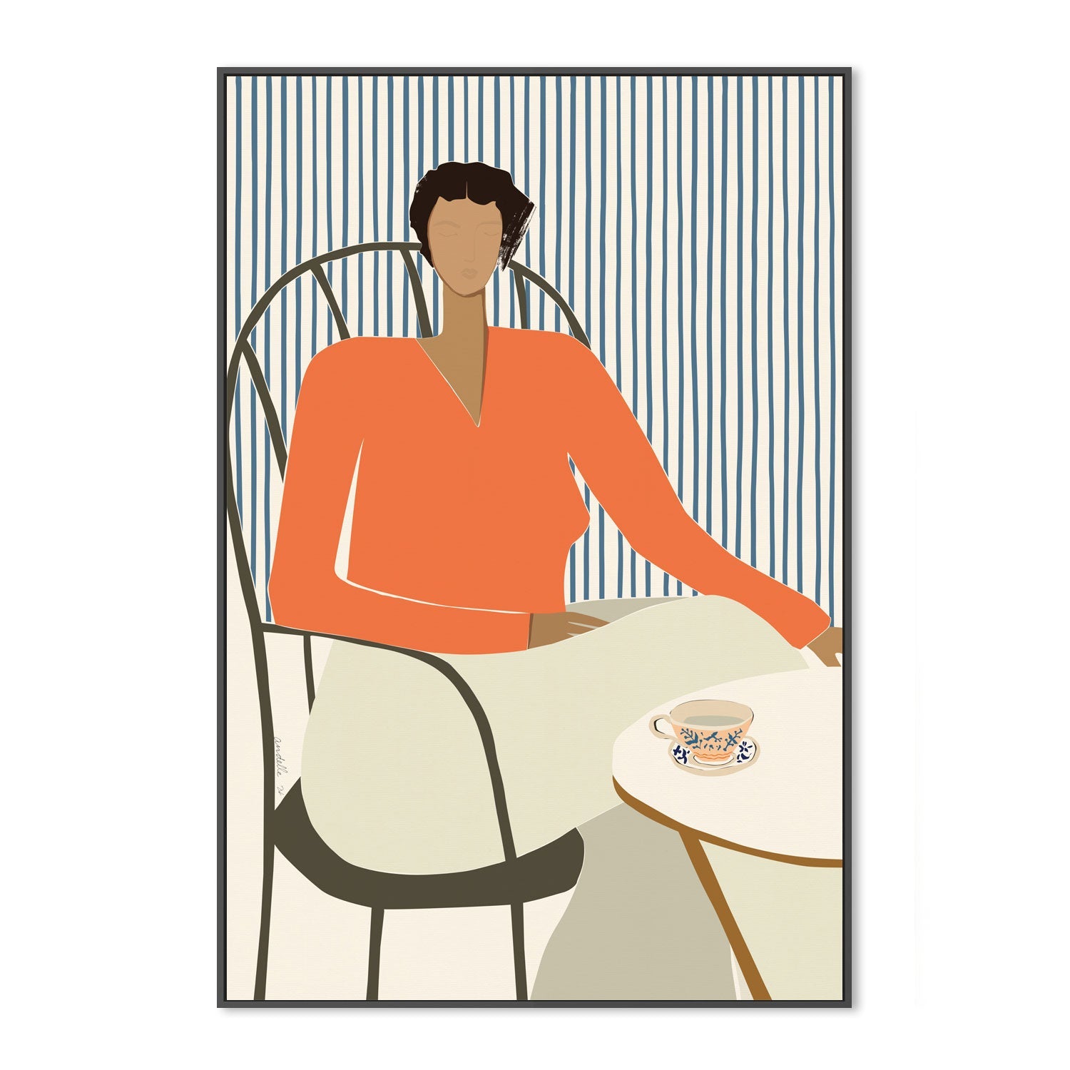 wall-art-print-canvas-poster-framed-Five O'clock Tea , By Andelle Art-3