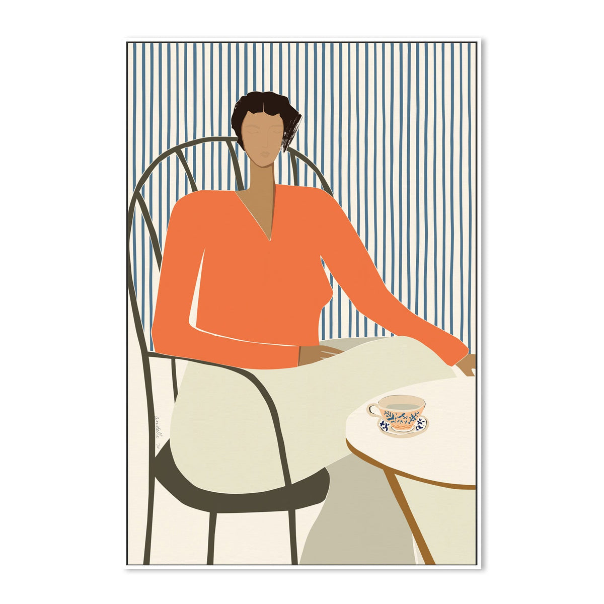 wall-art-print-canvas-poster-framed-Five O'clock Tea , By Andelle Art-5