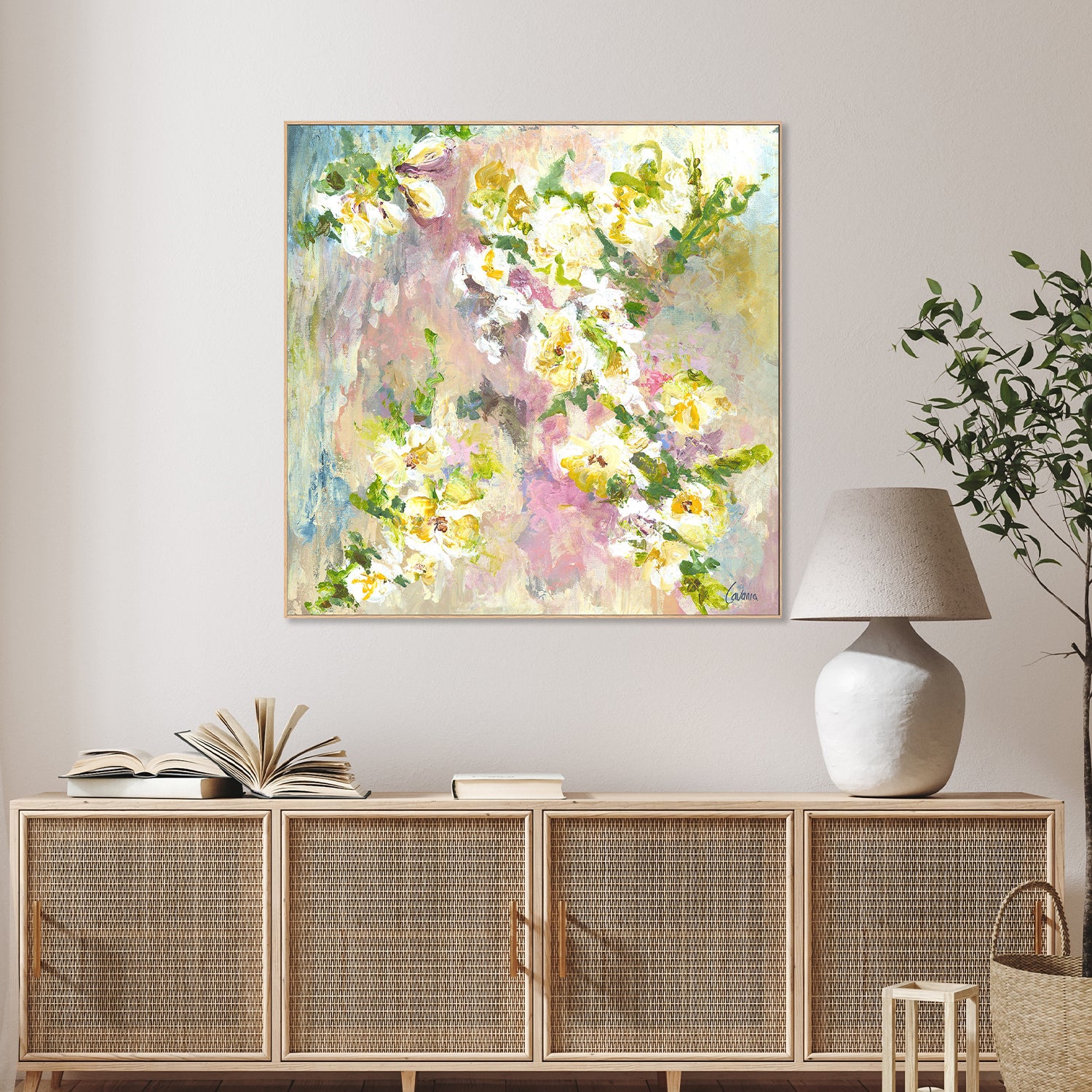 wall-art-print-canvas-poster-framed-Fleur De Jardin, Style C-2
