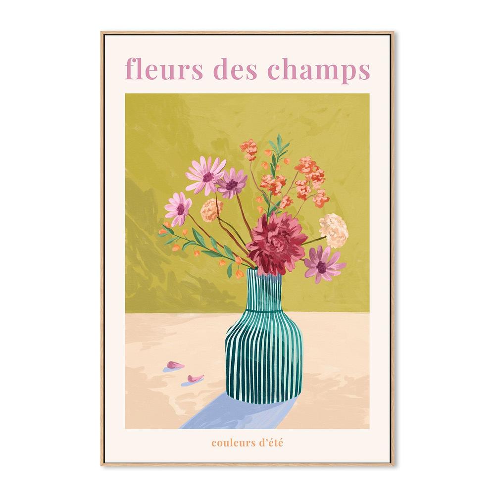 wall-art-print-canvas-poster-framed-Fleur Des Champs - Green-4
