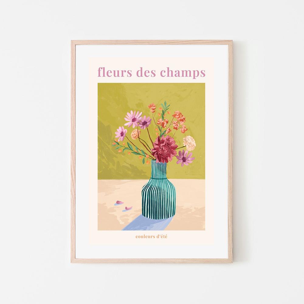 wall-art-print-canvas-poster-framed-Fleur Des Champs - Green-6