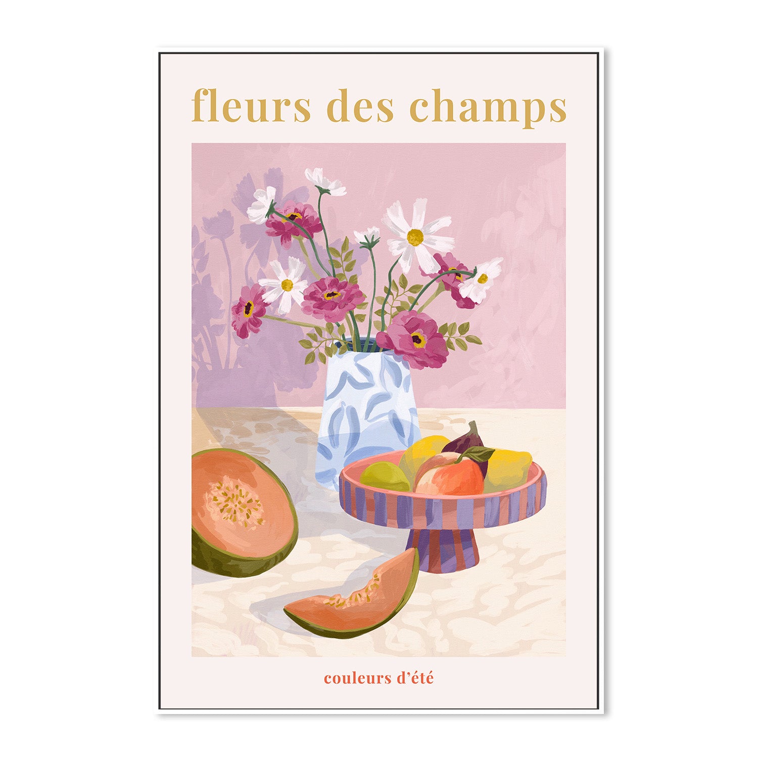 wall-art-print-canvas-poster-framed-Fleur Des Champs - Pink-5
