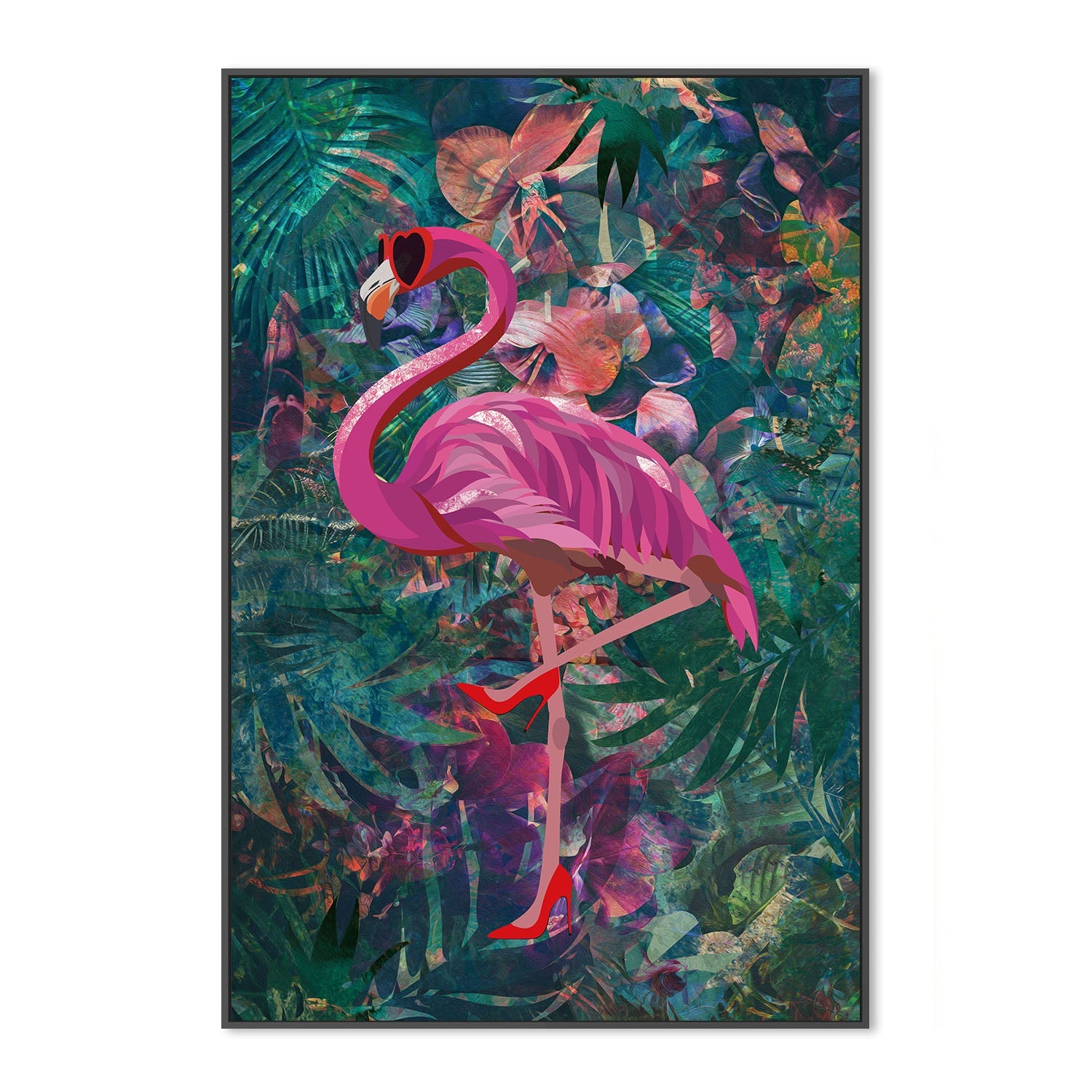 wall-art-print-canvas-poster-framed-Flirty Flamingo , By Sarah Manovski-3
