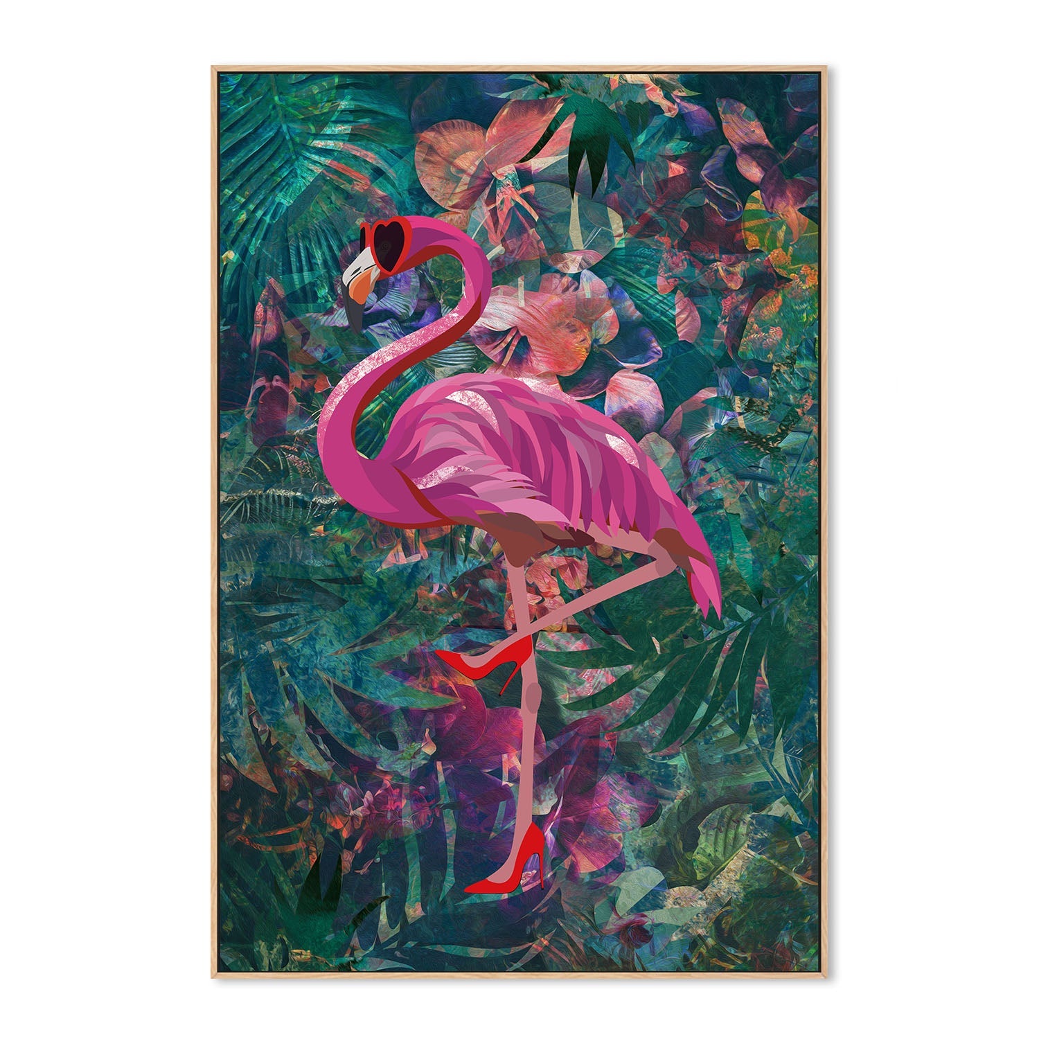 wall-art-print-canvas-poster-framed-Flirty Flamingo , By Sarah Manovski-4