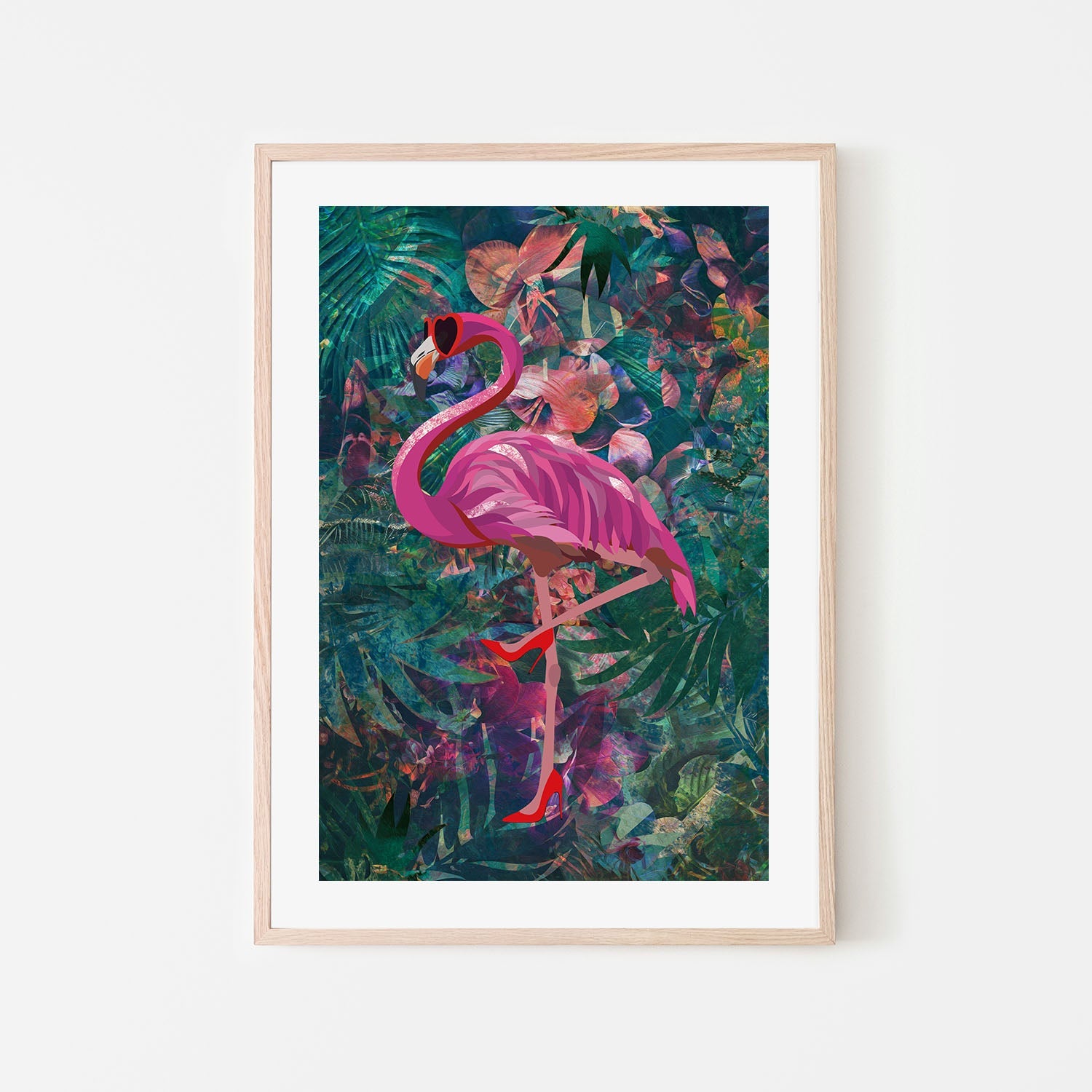 wall-art-print-canvas-poster-framed-Flirty Flamingo , By Sarah Manovski-6