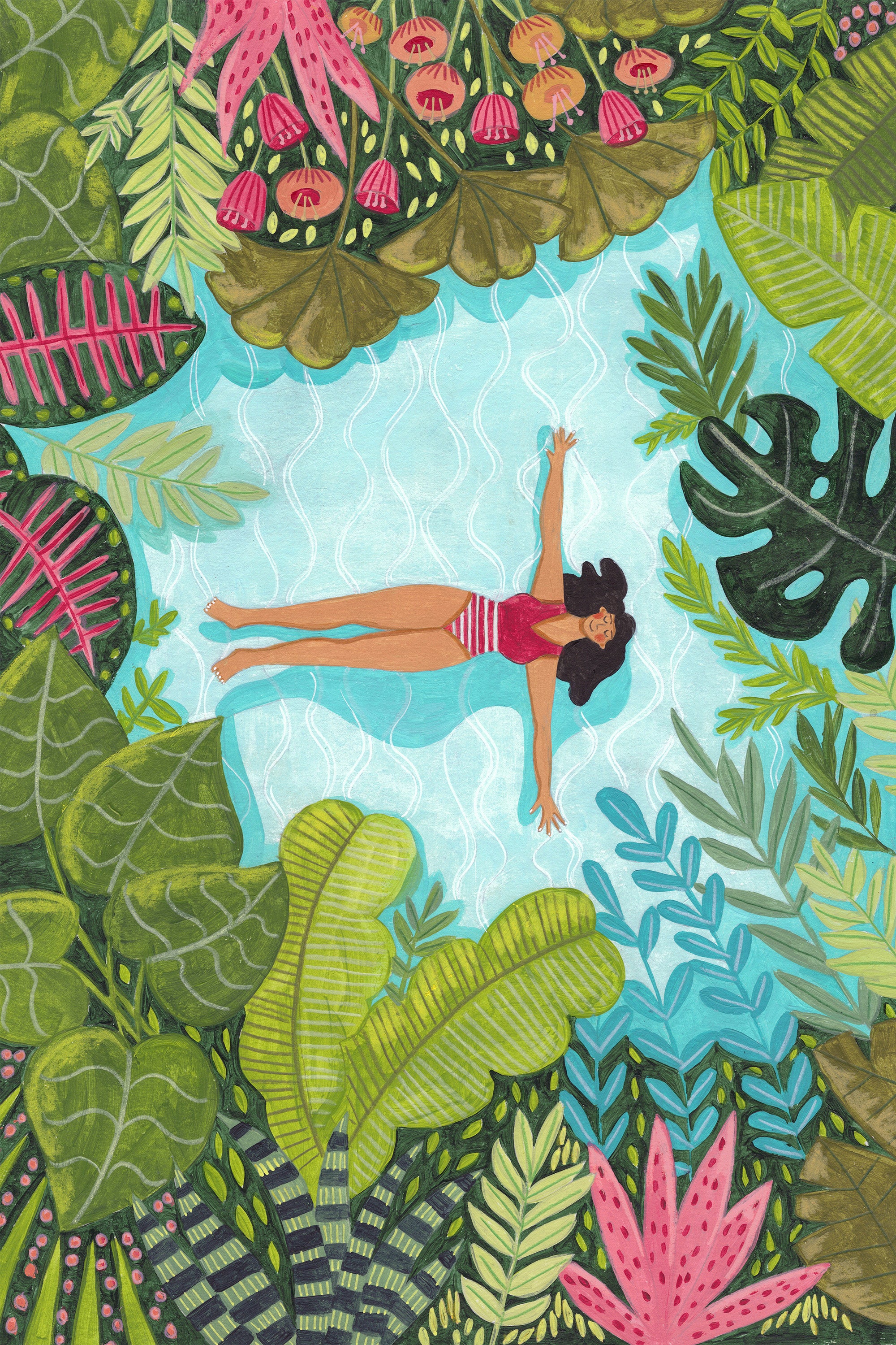 wall-art-print-canvas-poster-framed-Floating in Tropical Sea-1