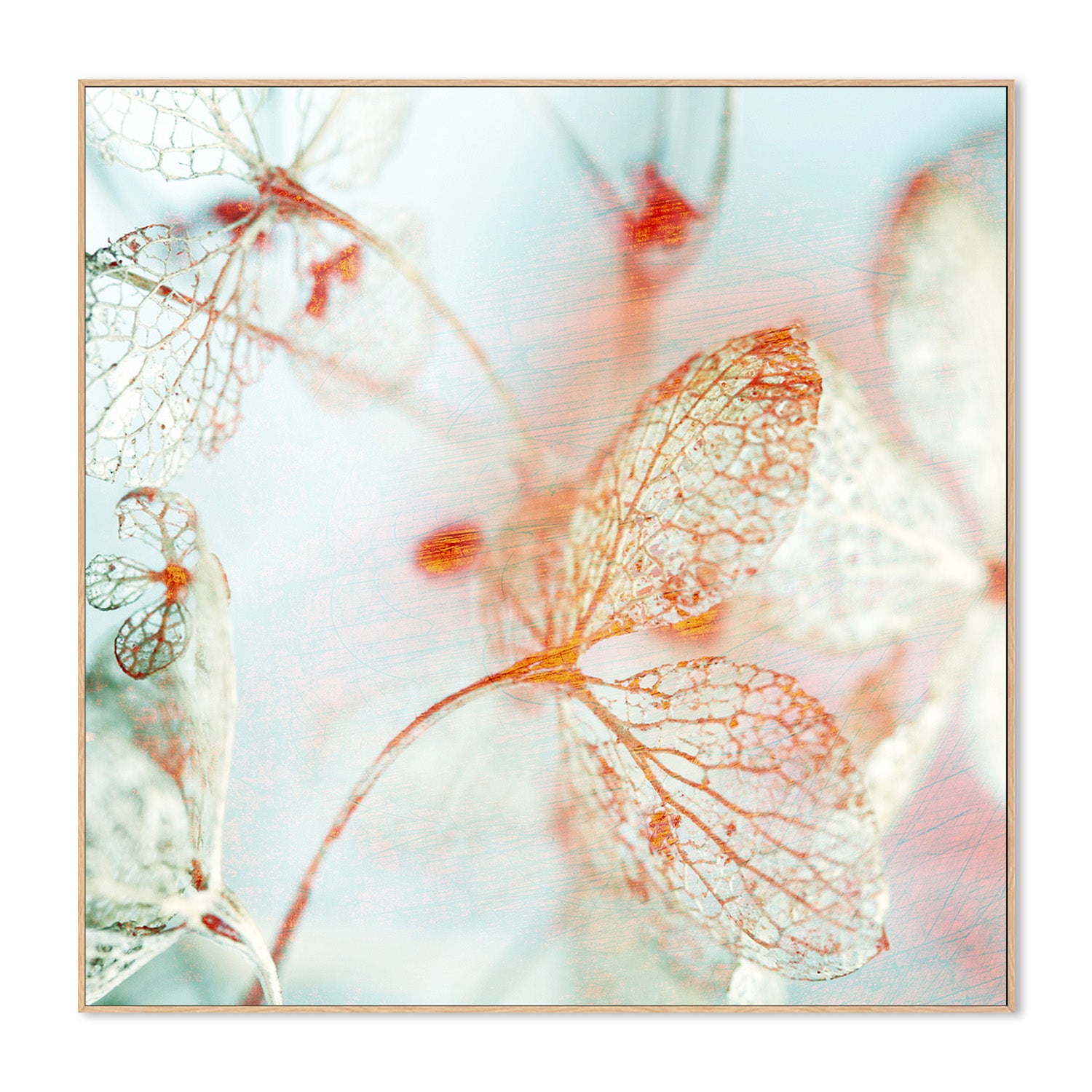 wall-art-print-canvas-poster-framed-Floral Blues, Style B-4