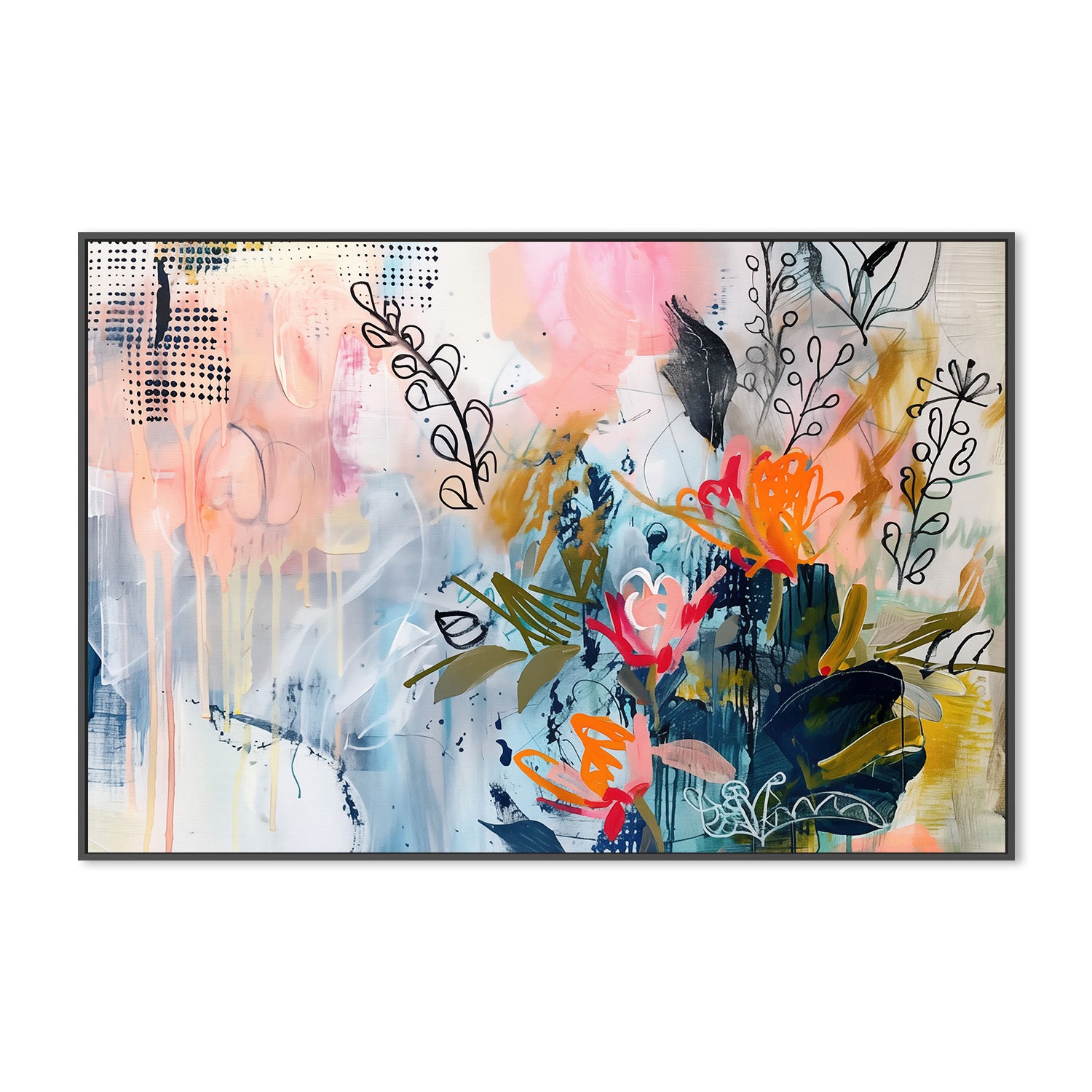 wall-art-print-canvas-poster-framed-Floral Explosion-3