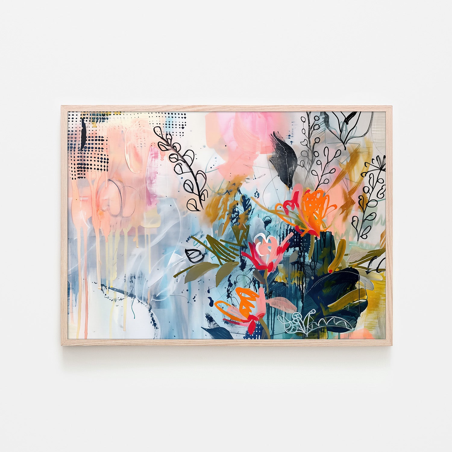 wall-art-print-canvas-poster-framed-Floral Explosion-6