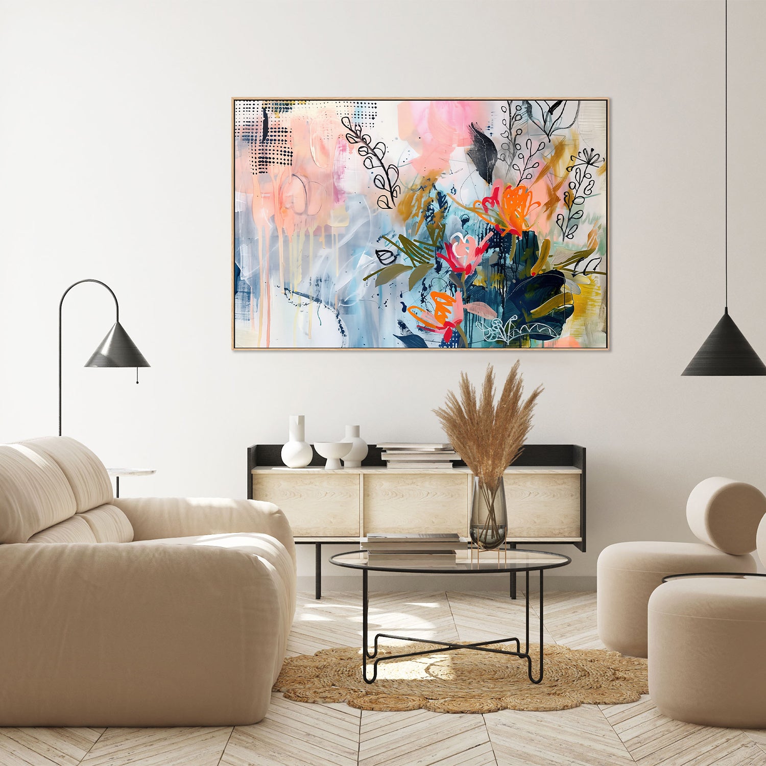 wall-art-print-canvas-poster-framed-Floral Explosion-9