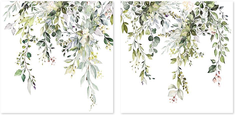 wall-art-print-canvas-poster-framed-Floral Twigs In Breeze, Set Of 2-by-Gioia Wall Art-Gioia Wall Art
