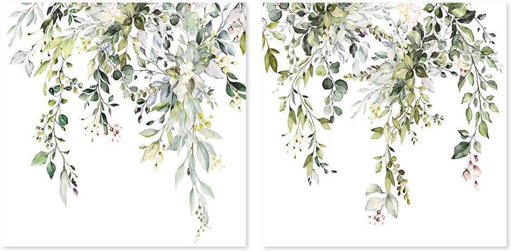 wall-art-print-canvas-poster-framed-Floral Twigs In Breeze, Set Of 2-by-Gioia Wall Art-Gioia Wall Art