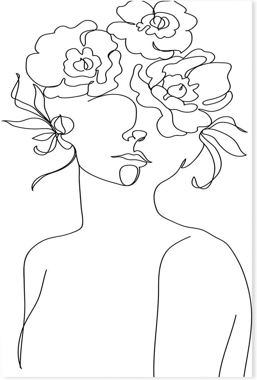 Flower Crown Wall Art Print Framed Canvas Poster Gioia Wall Art