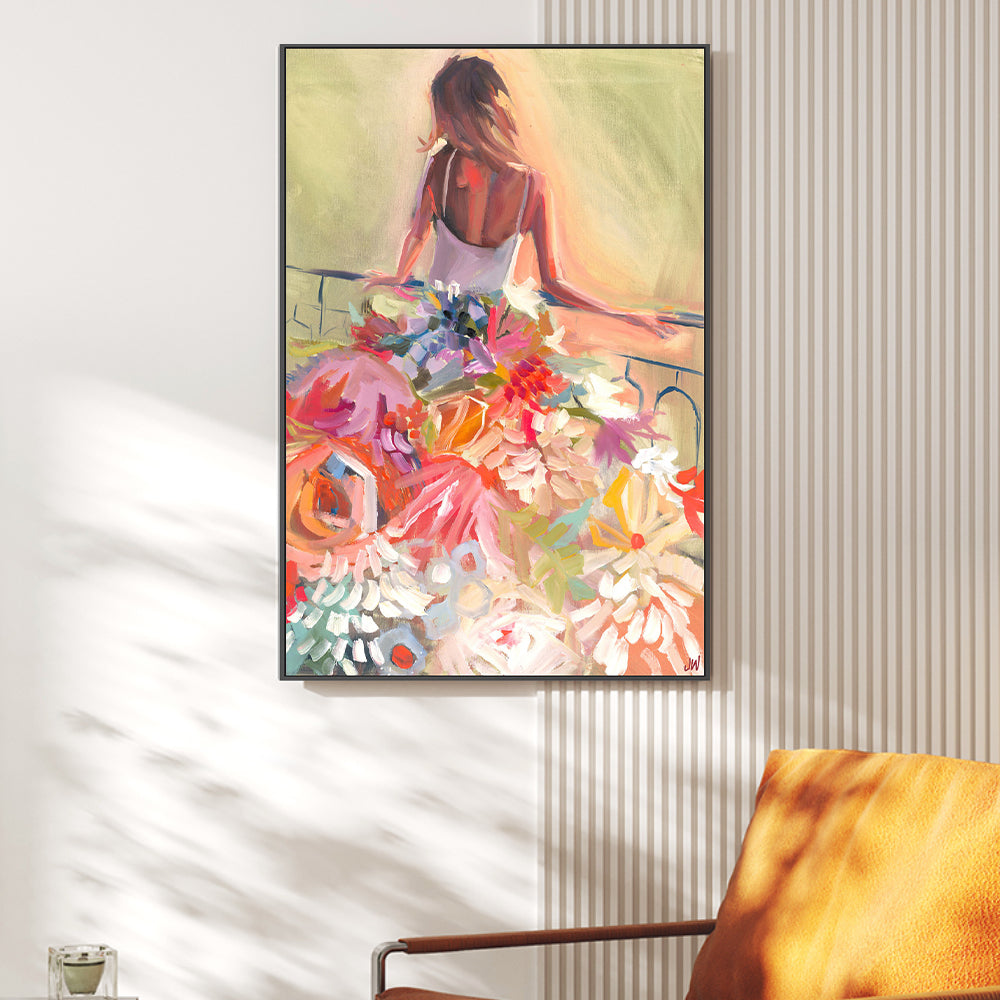 wall-art-print-canvas-poster-framed-Flower Dress , By Jenny Westenhofer Art-2