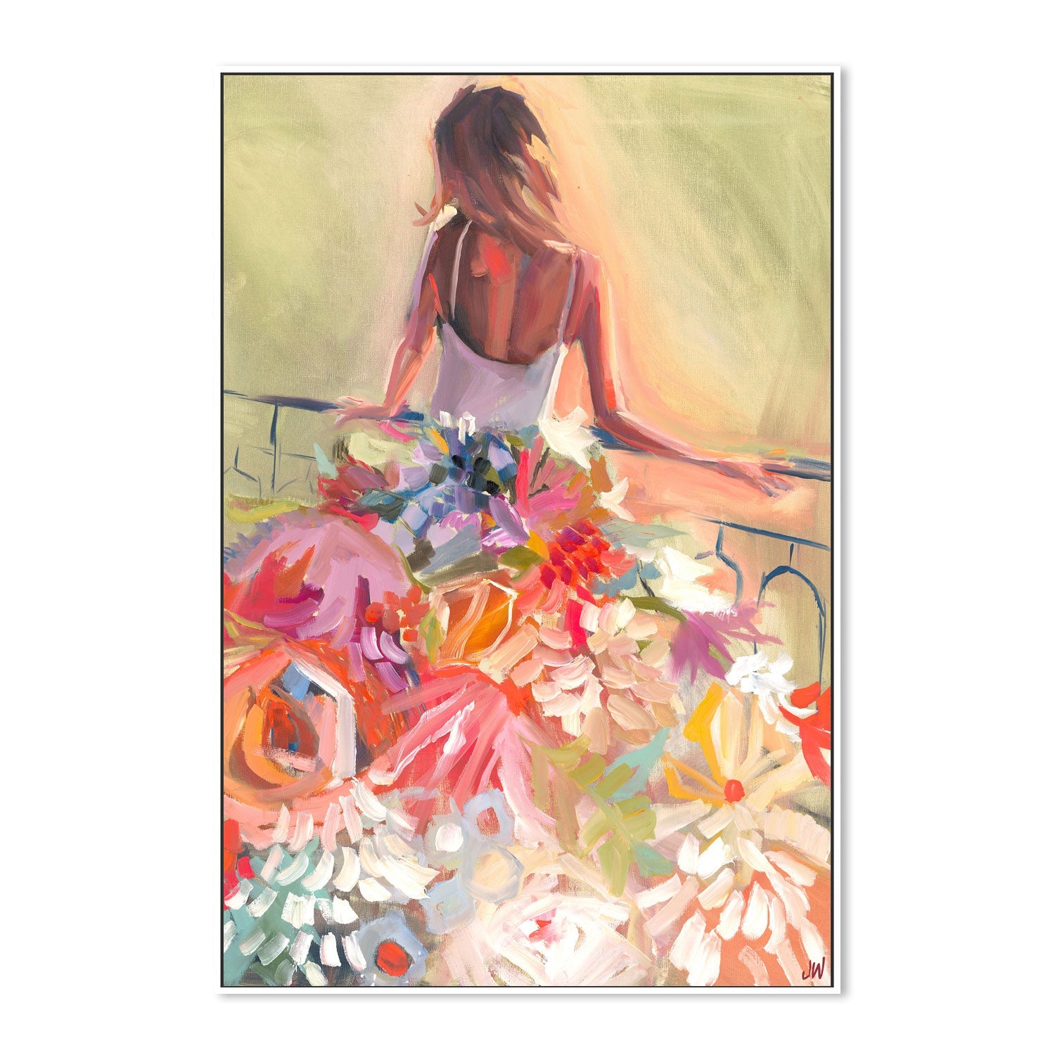 wall-art-print-canvas-poster-framed-Flower Dress , By Jenny Westenhofer Art-5