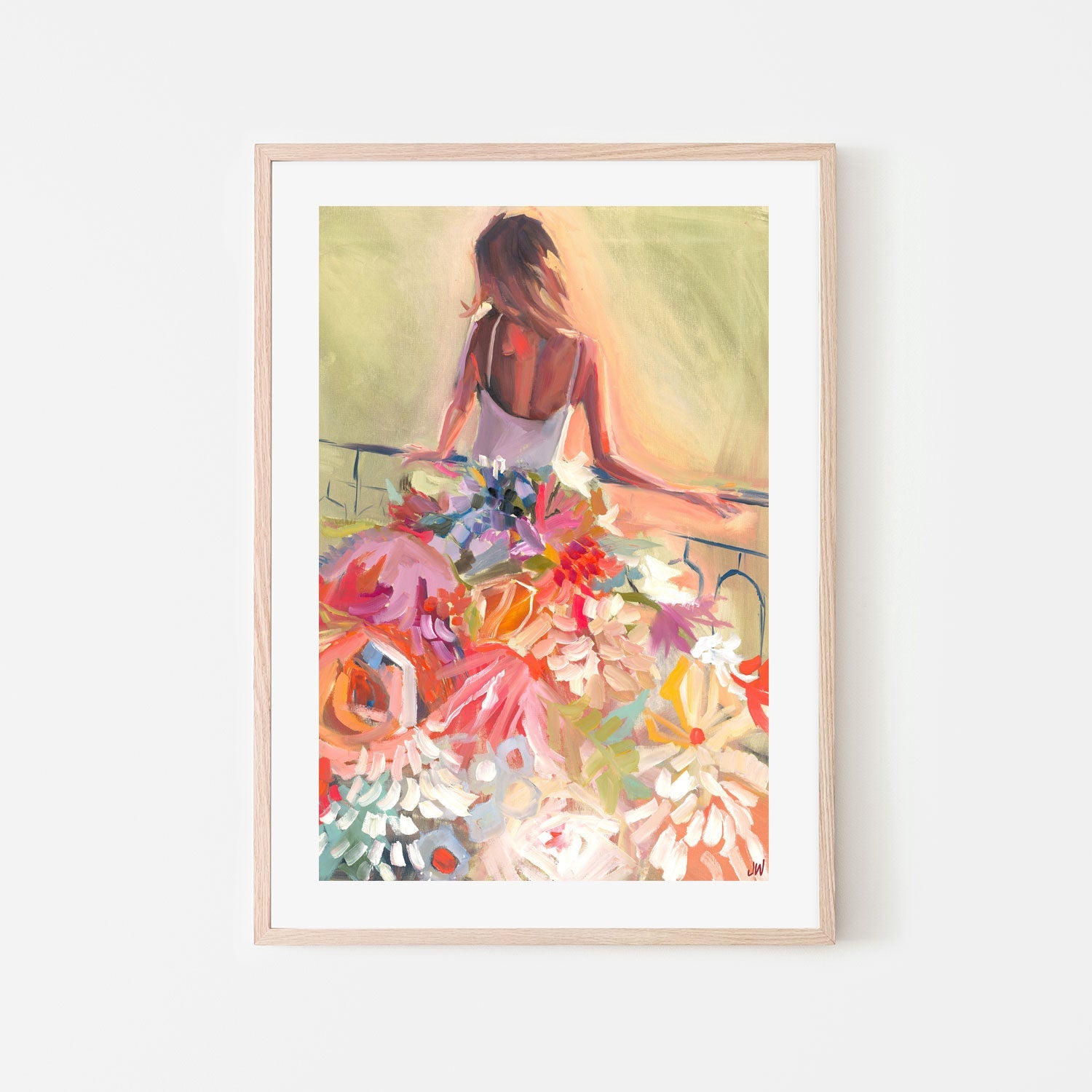 wall-art-print-canvas-poster-framed-Flower Dress , By Jenny Westenhofer Art-6