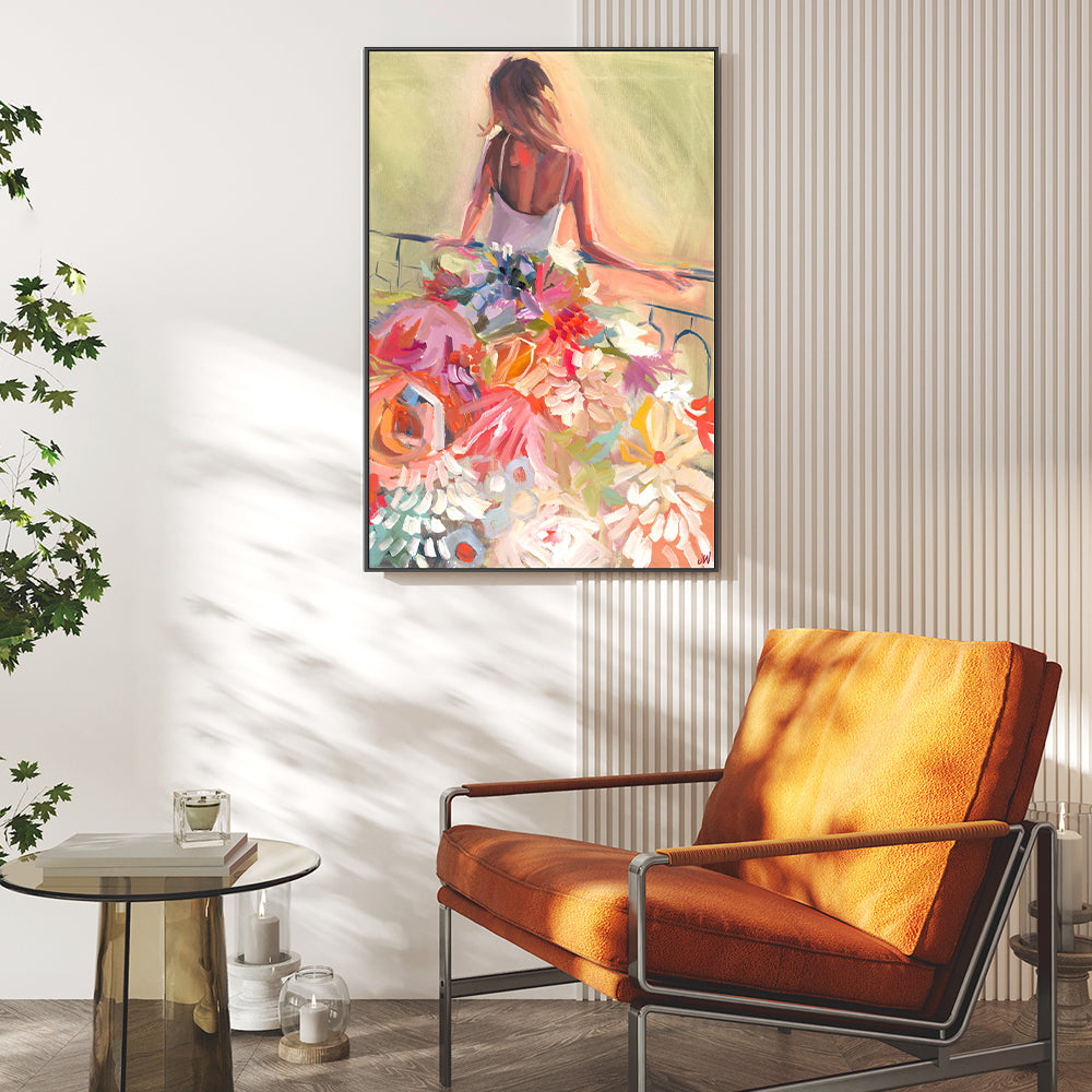 wall-art-print-canvas-poster-framed-Flower Dress , By Jenny Westenhofer Art-7