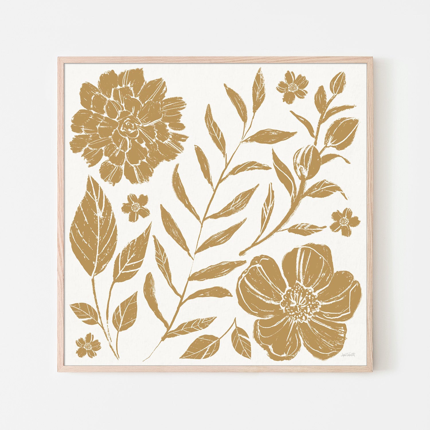 wall-art-print-canvas-poster-framed-Flower Fest, Style A, Mono-6