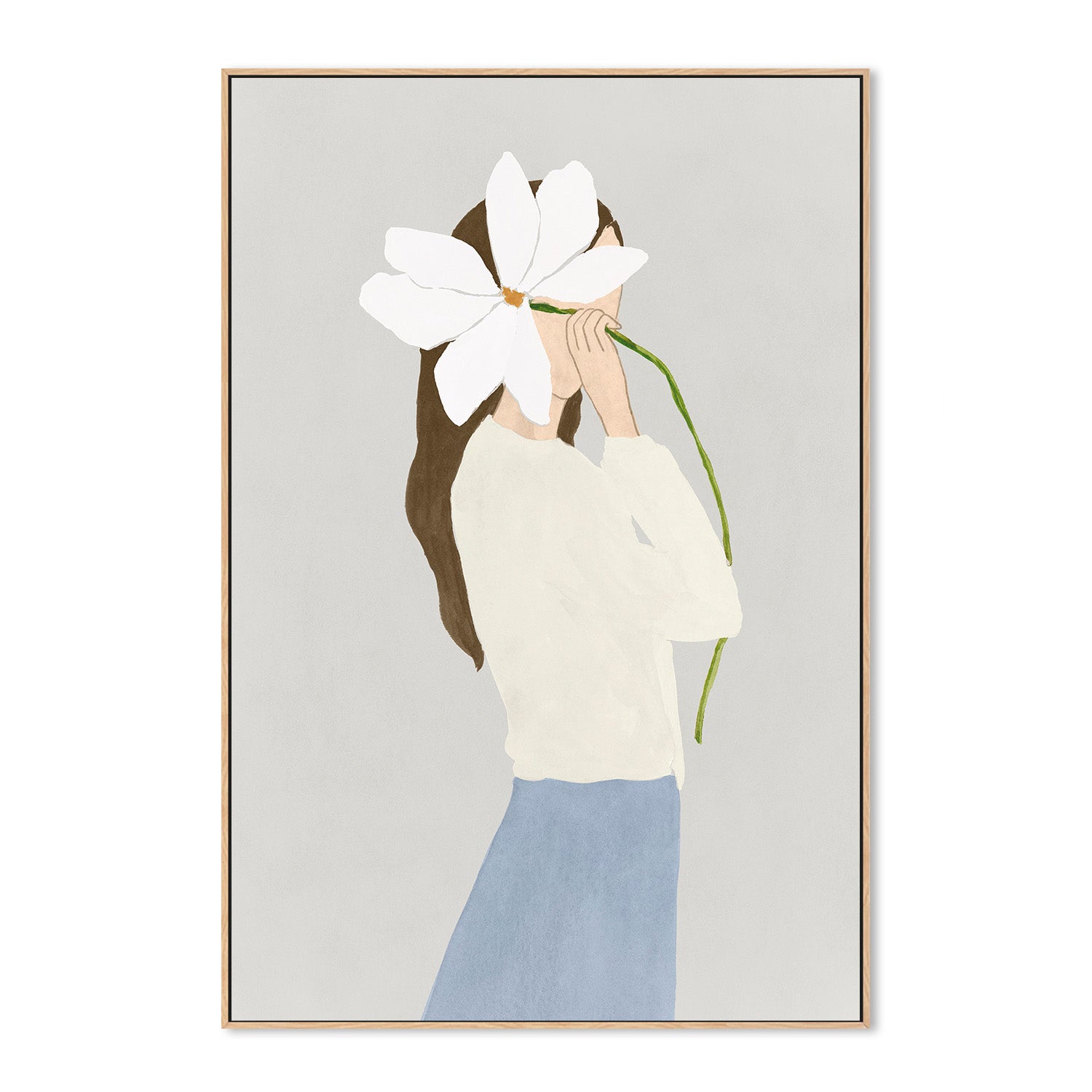 wall-art-print-canvas-poster-framed-Flower Woman, Style A , By Lily K-4