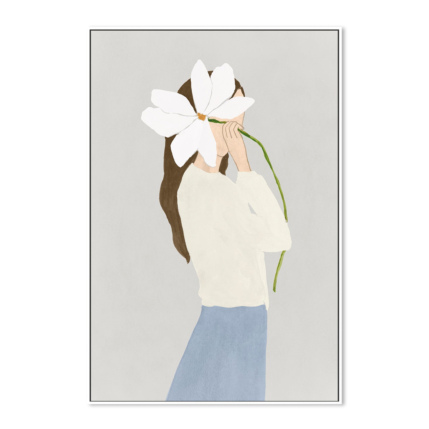 wall-art-print-canvas-poster-framed-Flower Woman, Style A , By Lily K-5