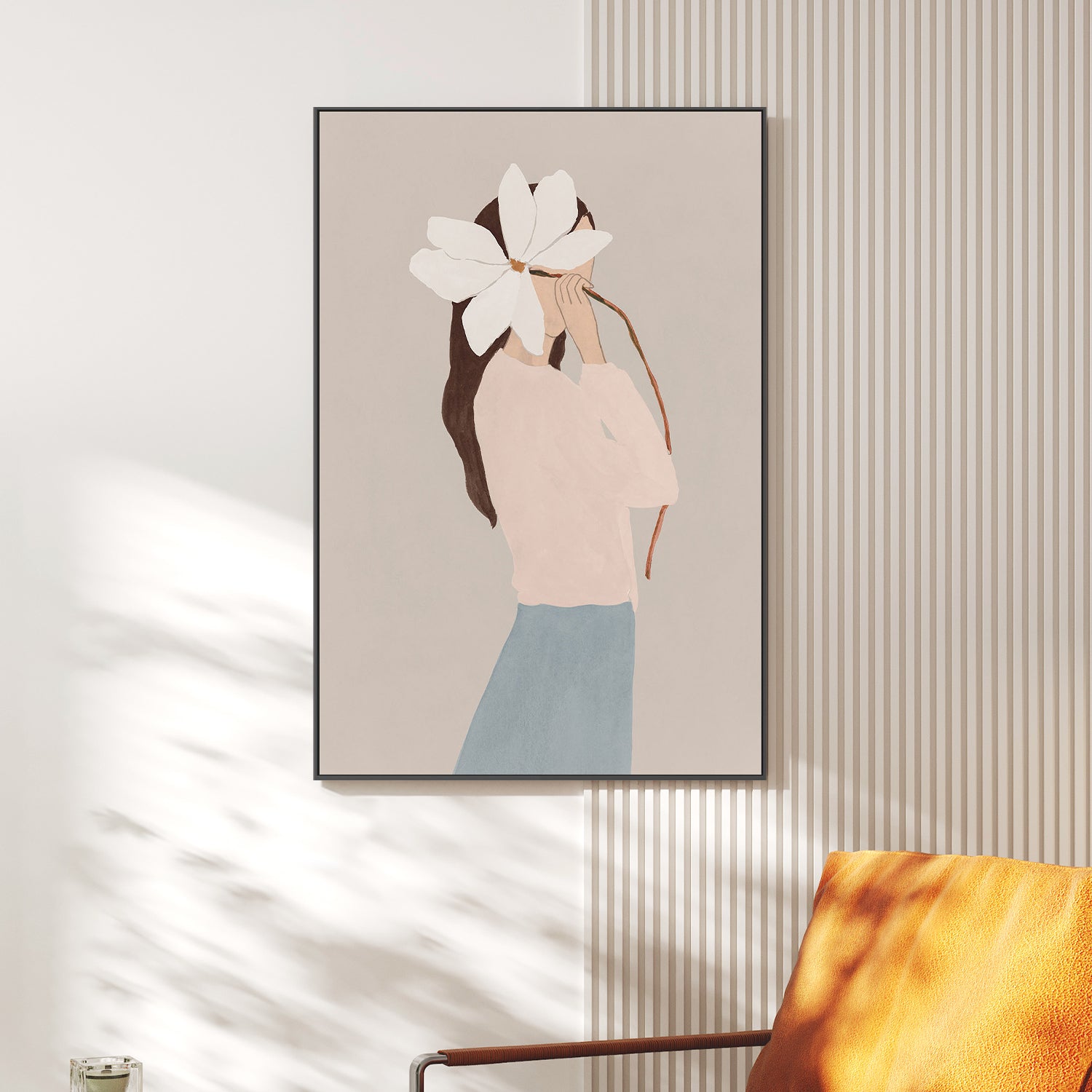 wall-art-print-canvas-poster-framed-Flower Woman, Style B , By Lily K-2