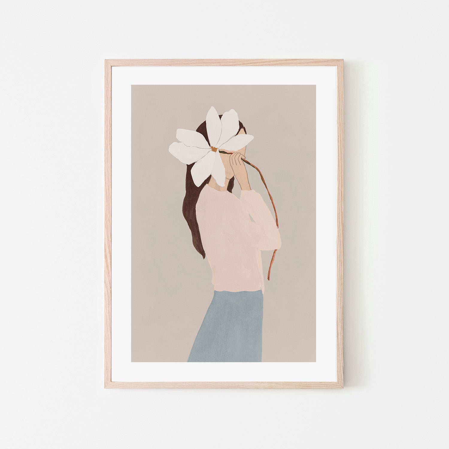 wall-art-print-canvas-poster-framed-Flower Woman, Style B , By Lily K-6