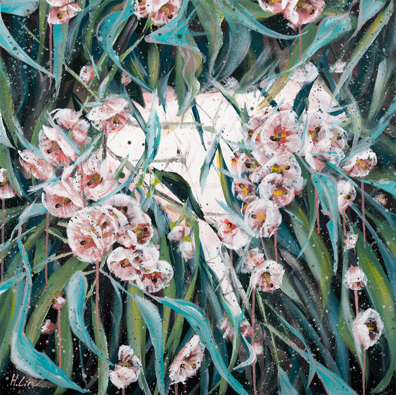 wall-art-print-canvas-poster-framed-Flowering Gum , By Hsin Lin-GIOIA-WALL-ART