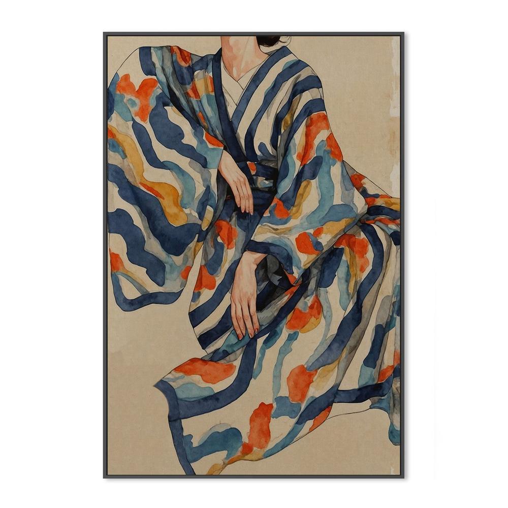 wall-art-print-canvas-poster-framed-Flowing Kimono Patterns-3