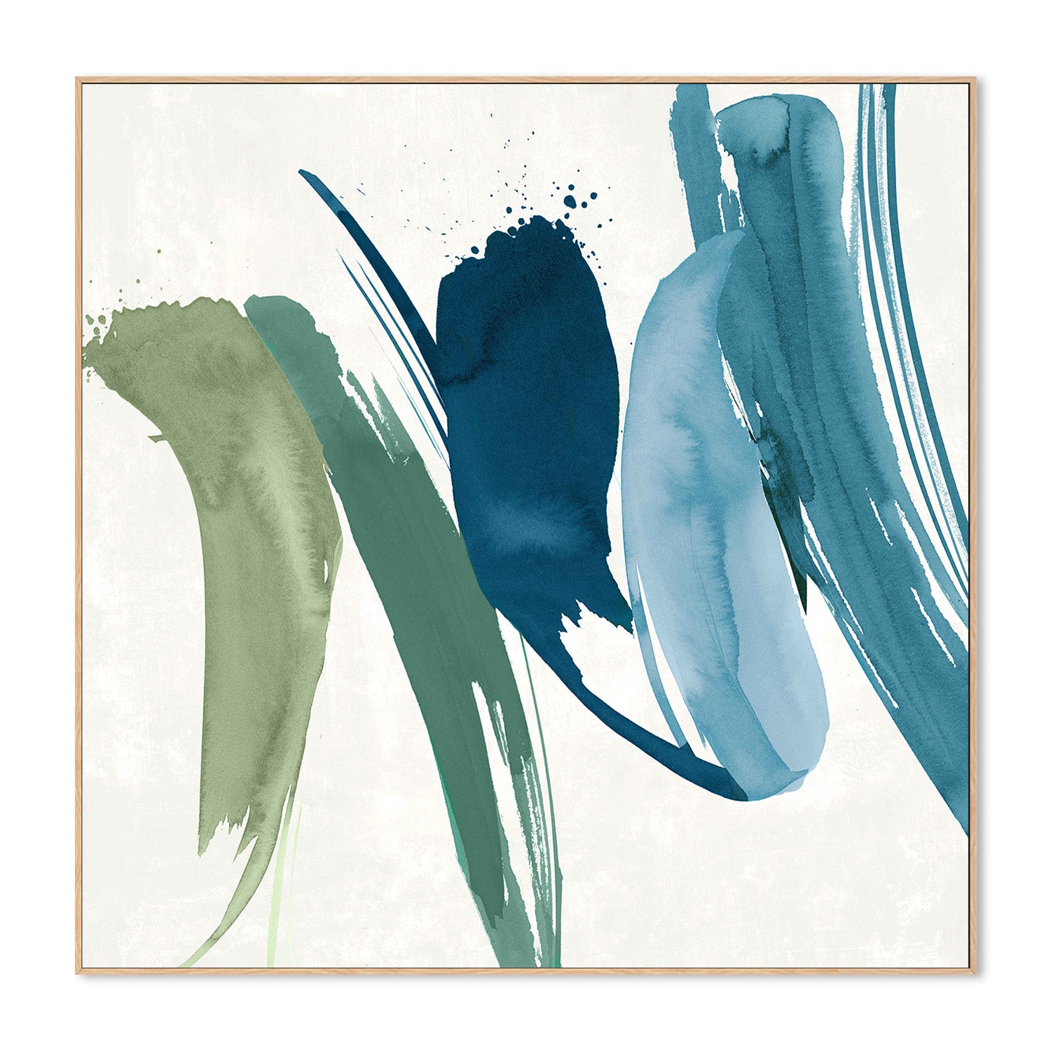 wall-art-print-canvas-poster-framed-Flowing Waves of Serenity, Style A-4