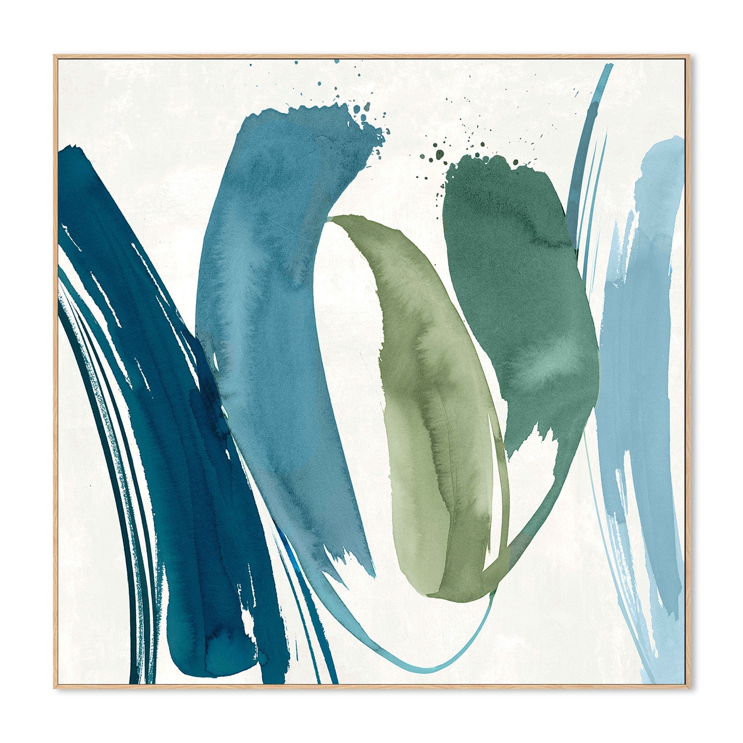 wall-art-print-canvas-poster-framed-Flowing Waves of Serenity, Style B-4