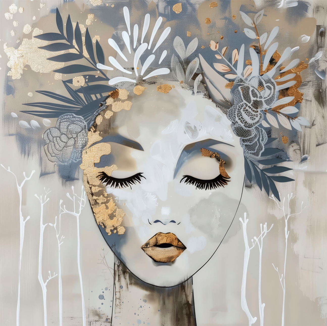 wall-art-print-canvas-poster-framed-Fluer, Style A , By Bella Eve-1
