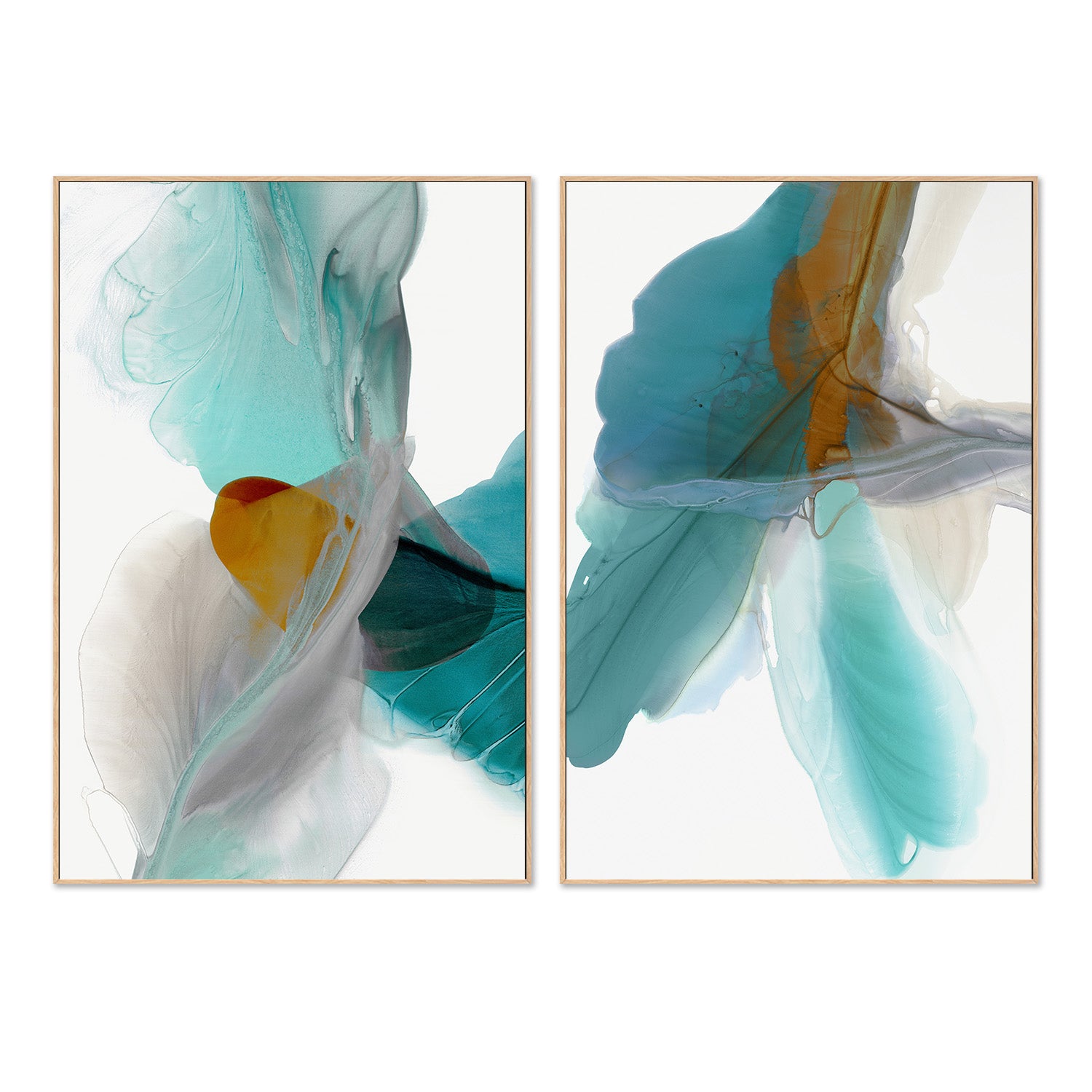 wall-art-print-canvas-poster-framed-Fluttering & Wind Blows, Set Of 2-4