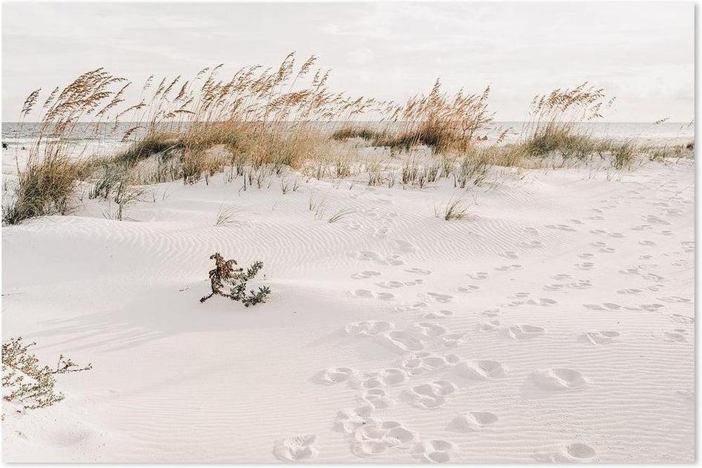 wall-art-print-canvas-poster-framed-Footprints By The Beach, Soft Tone-by-Gioia Wall Art-Gioia Wall Art