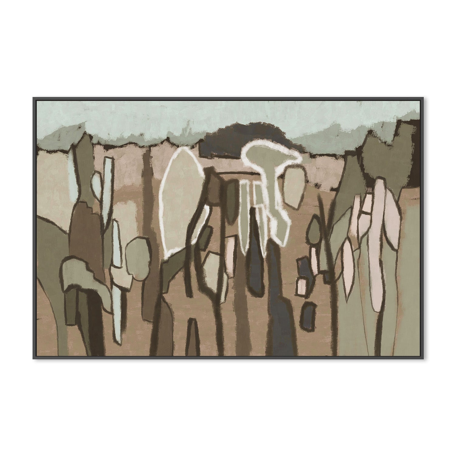 wall-art-print-canvas-poster-framed-Forest Abstract, Style A-3