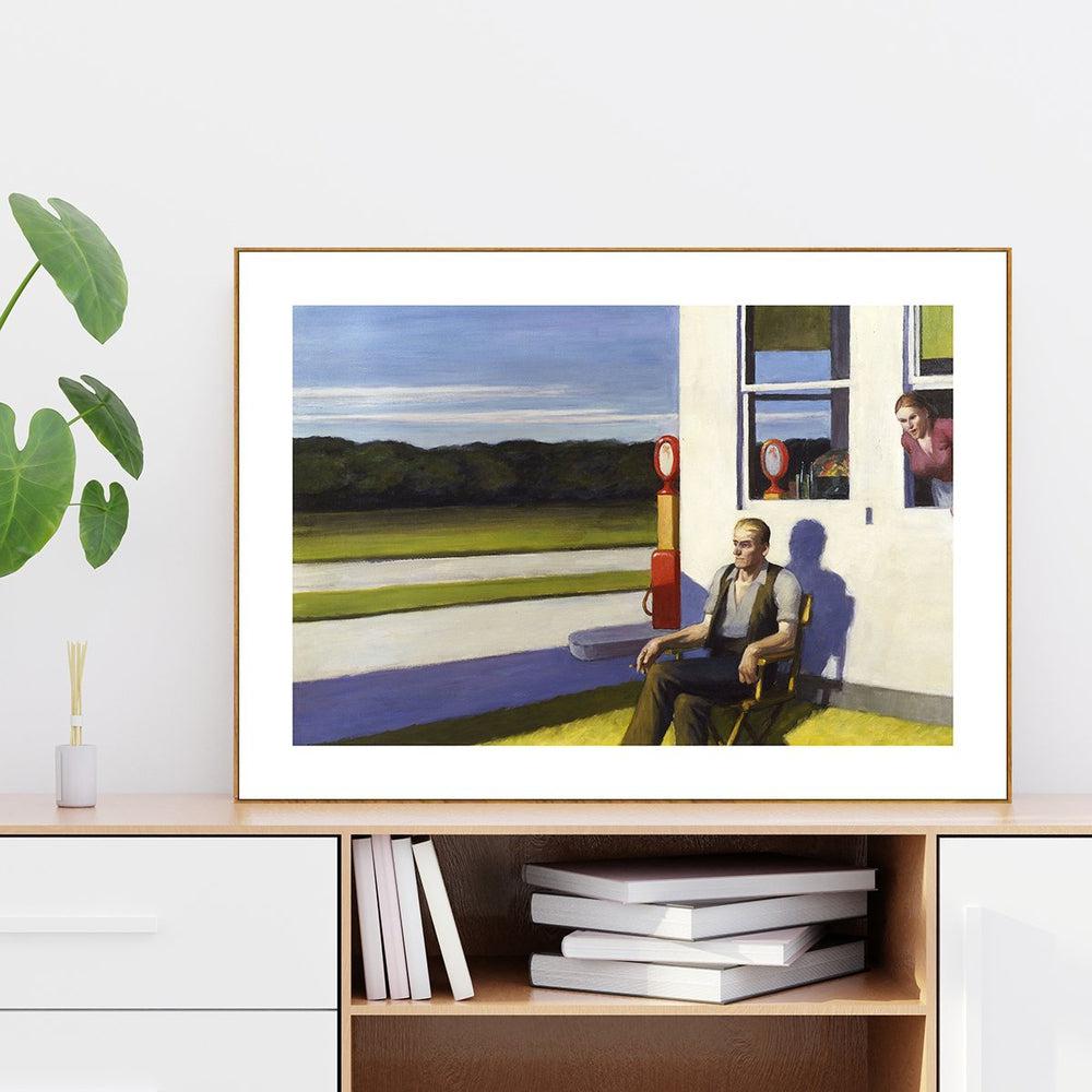 wall-art-print-canvas-poster-framed-Four Lane Road, By Edward Hopper-by-Gioia Wall Art-Gioia Wall Art