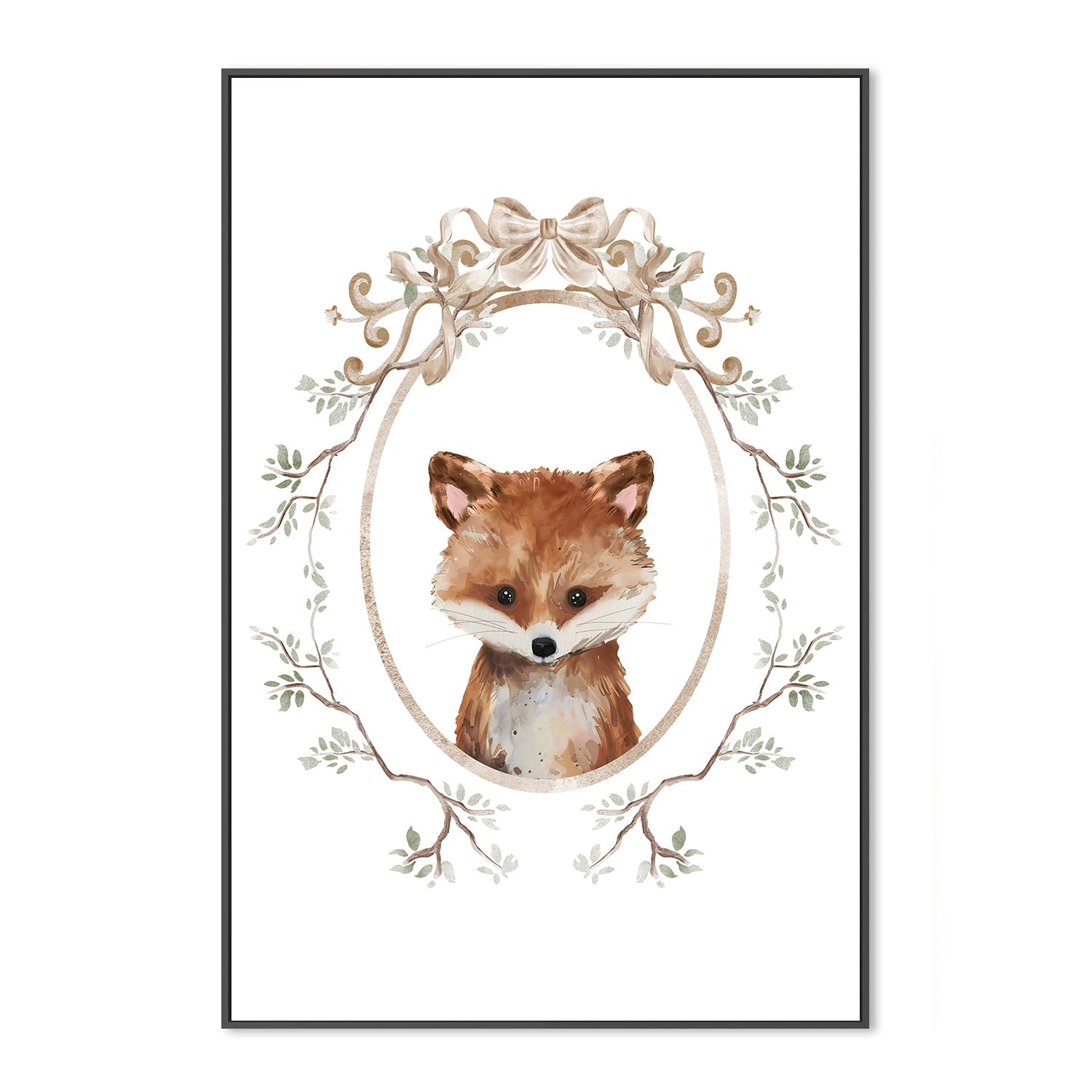 wall-art-print-canvas-poster-framed-Fox , By At Viv Home Prints-3