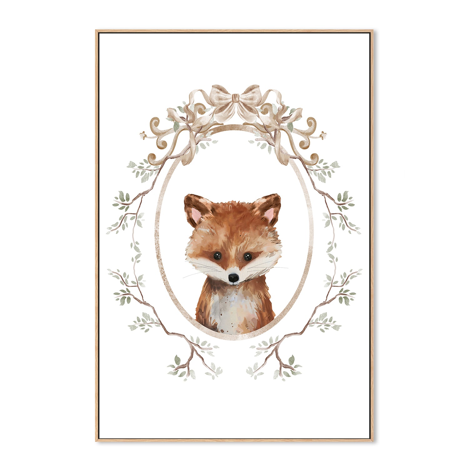 wall-art-print-canvas-poster-framed-Fox , By At Viv Home Prints-4