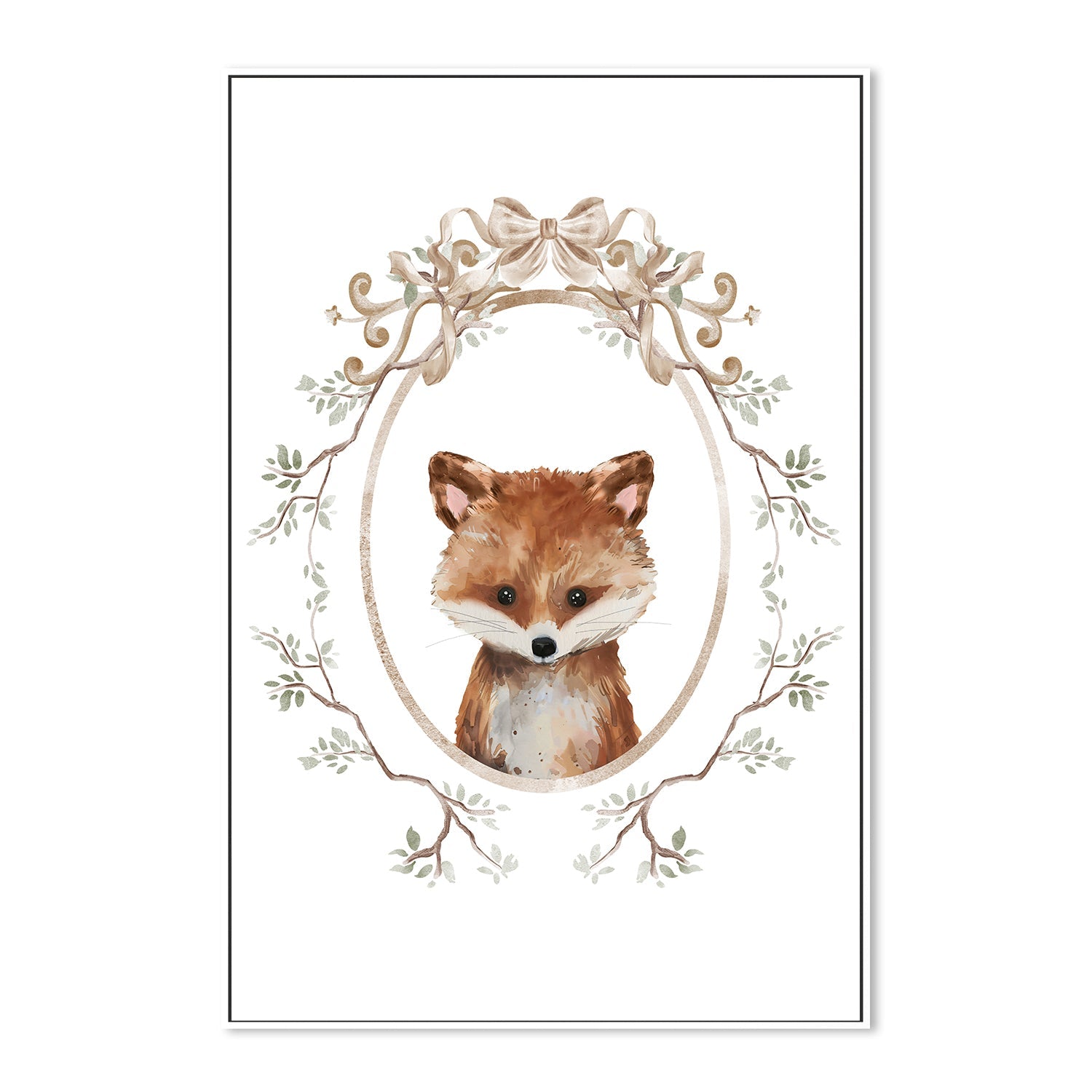 wall-art-print-canvas-poster-framed-Fox , By At Viv Home Prints-5
