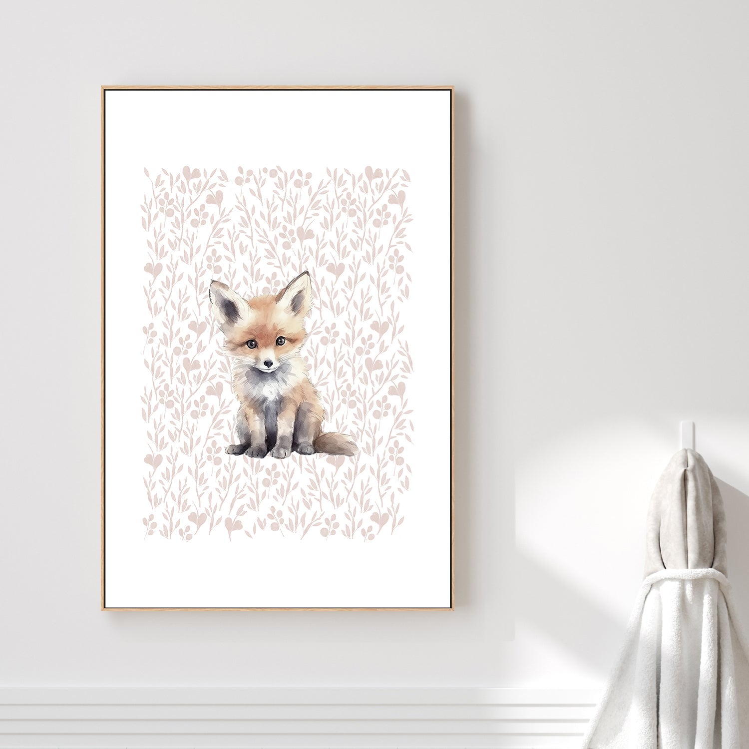 wall-art-print-canvas-poster-framed-Fox Pattern , By At Viv Home Prints-2