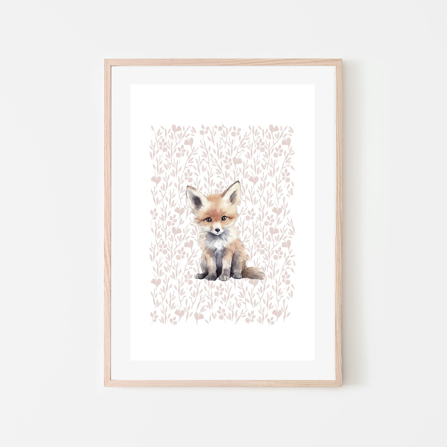 wall-art-print-canvas-poster-framed-Fox Pattern , By At Viv Home Prints-6