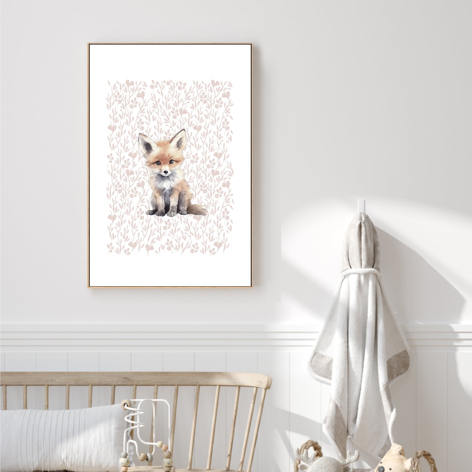 wall-art-print-canvas-poster-framed-Fox Pattern , By At Viv Home Prints-7