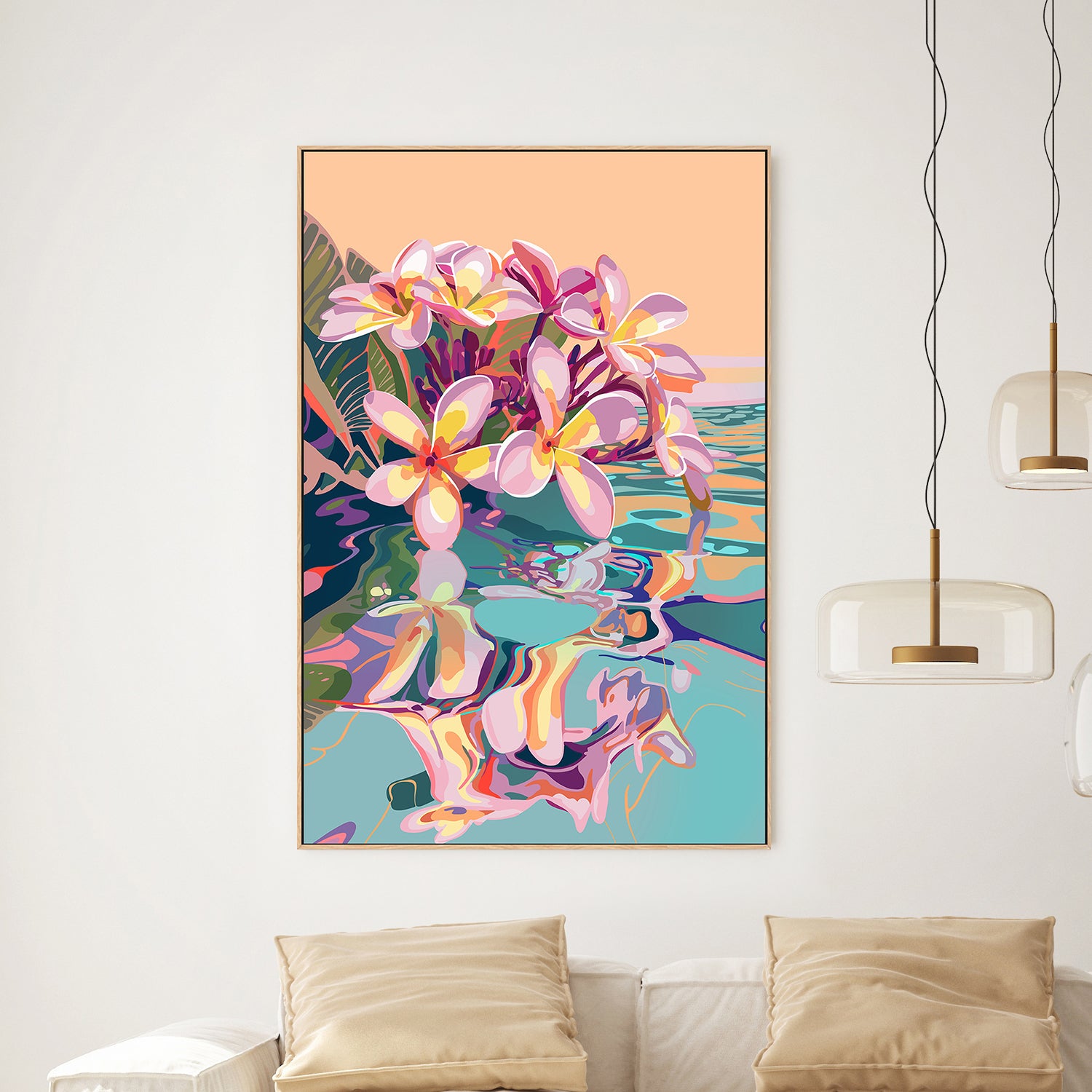 wall-art-print-canvas-poster-framed-Frangipani Dreams , By Unratio-2