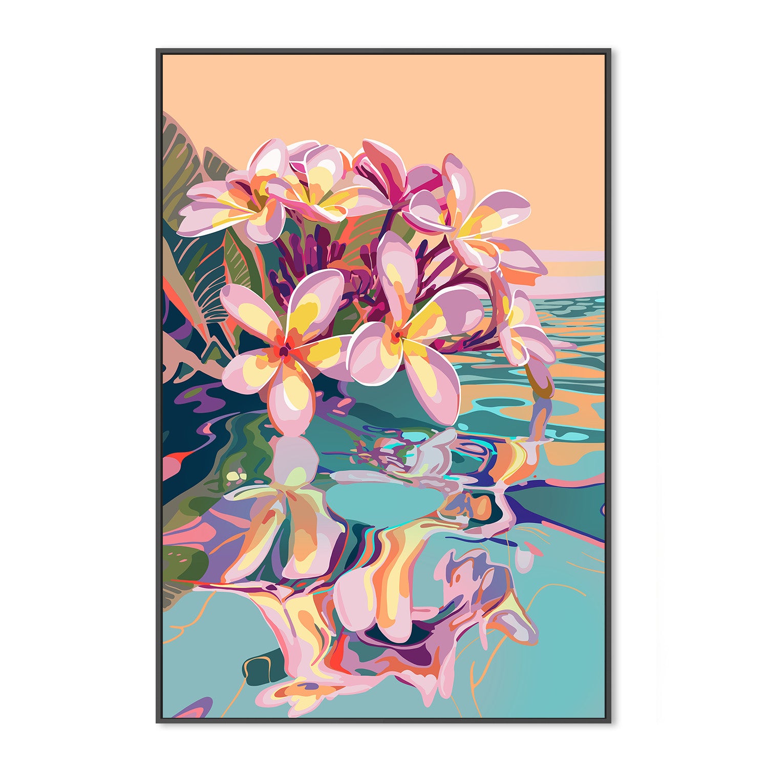 wall-art-print-canvas-poster-framed-Frangipani Dreams , By Unratio-3
